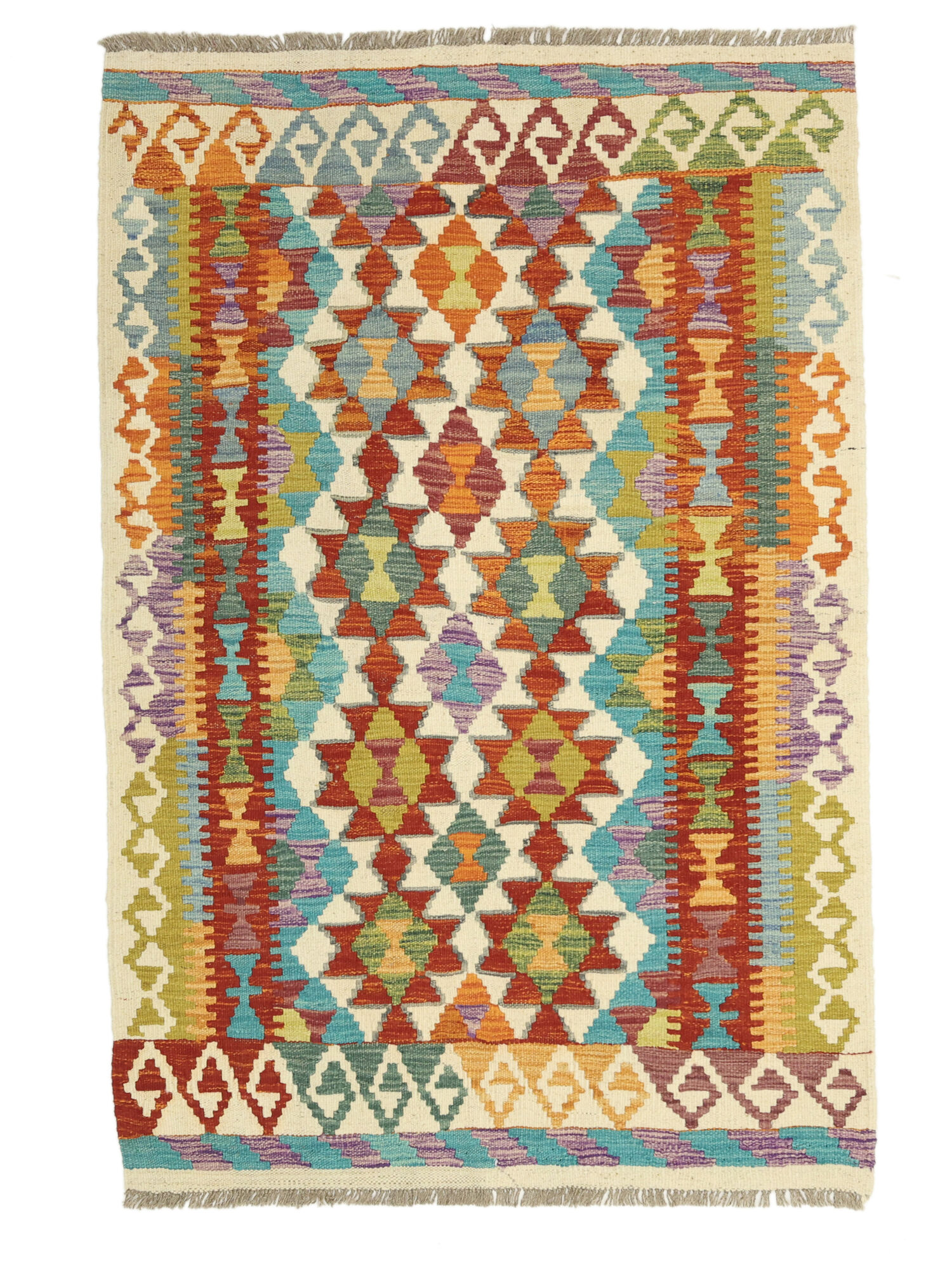 Kelim Afghan Old Stil Teppich 102×157