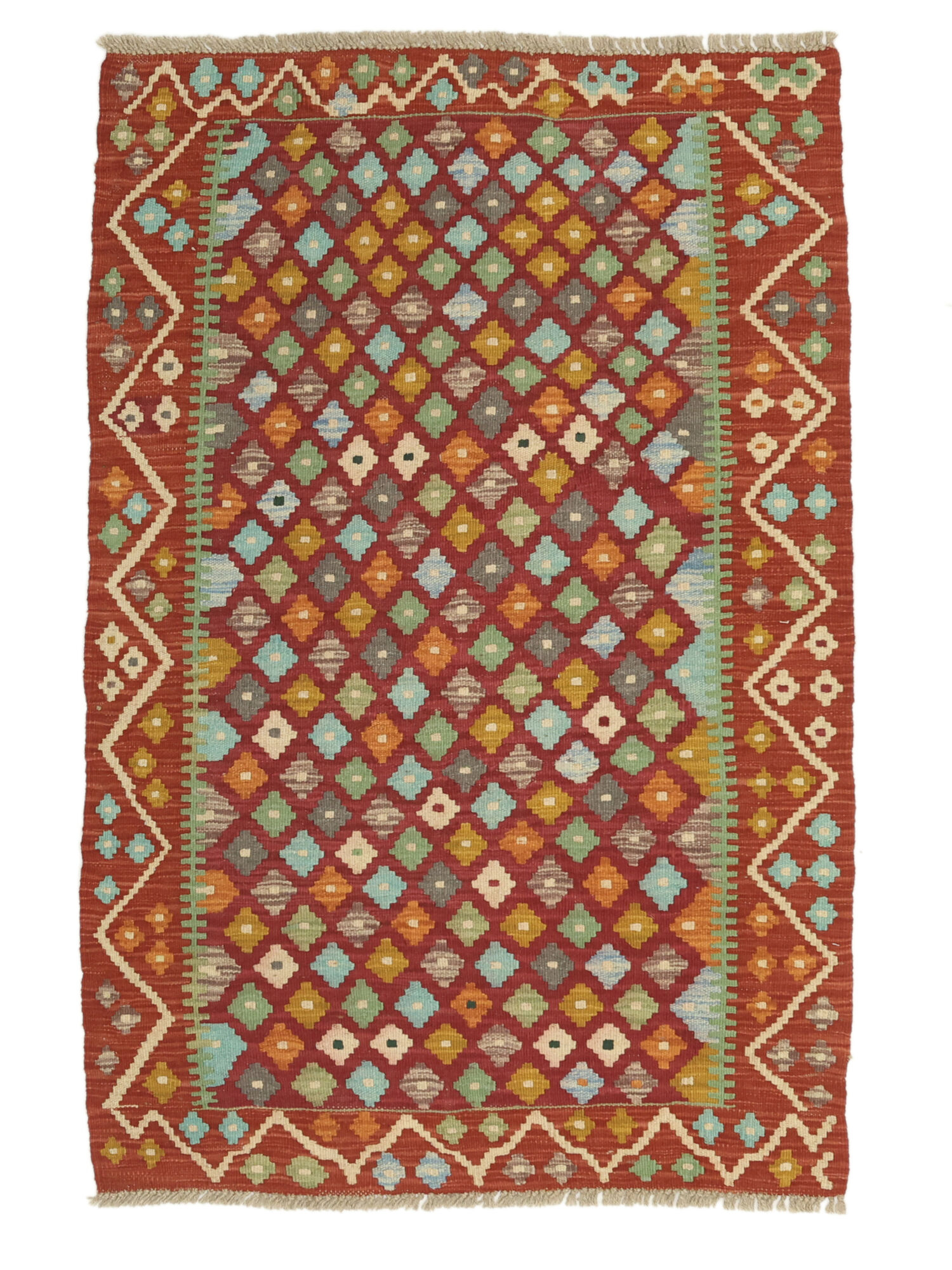 Kelim Afghan Old Stil Teppich 88×136