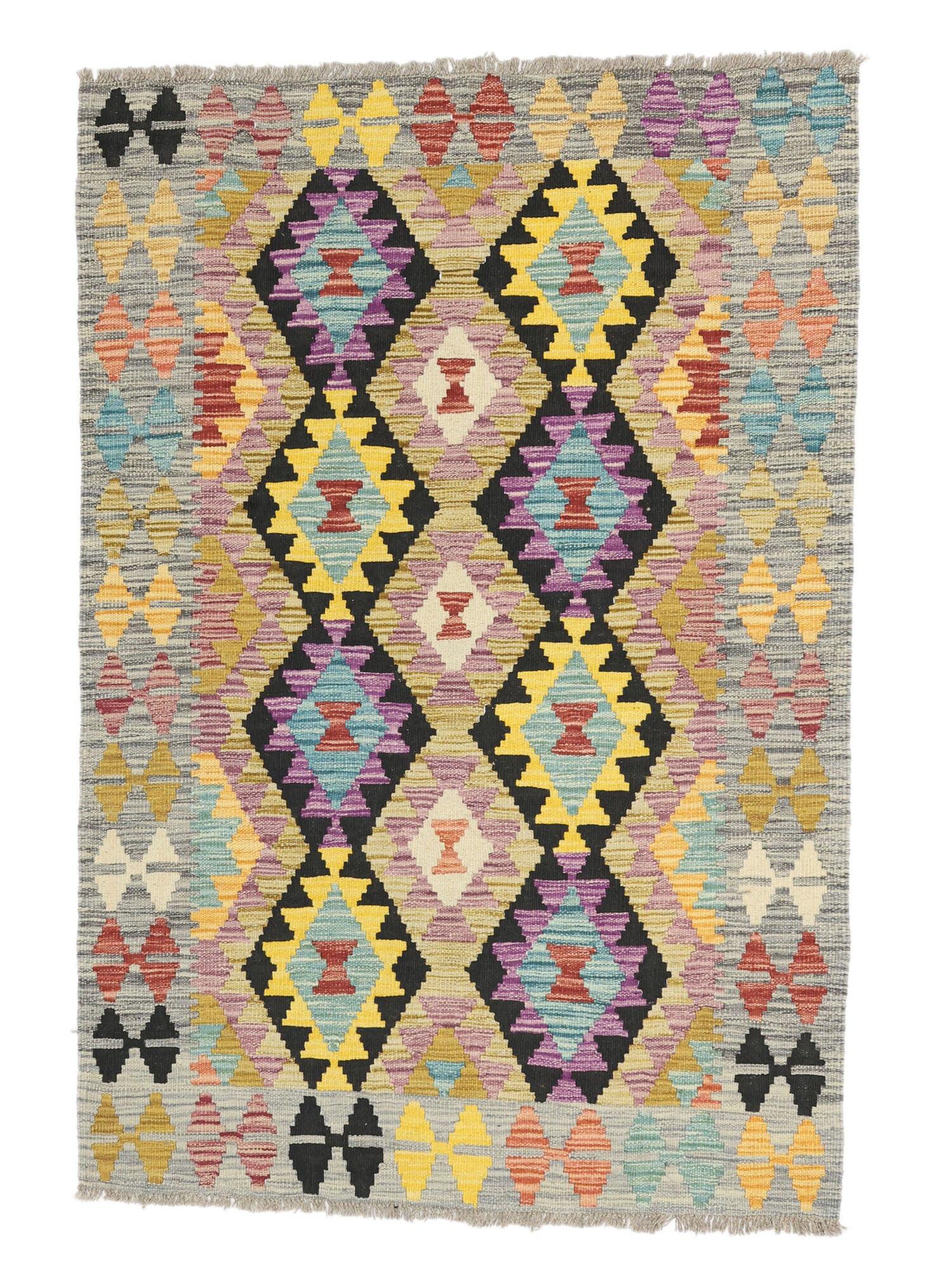 Kelim Afghan Old Stil Teppich 102×153
