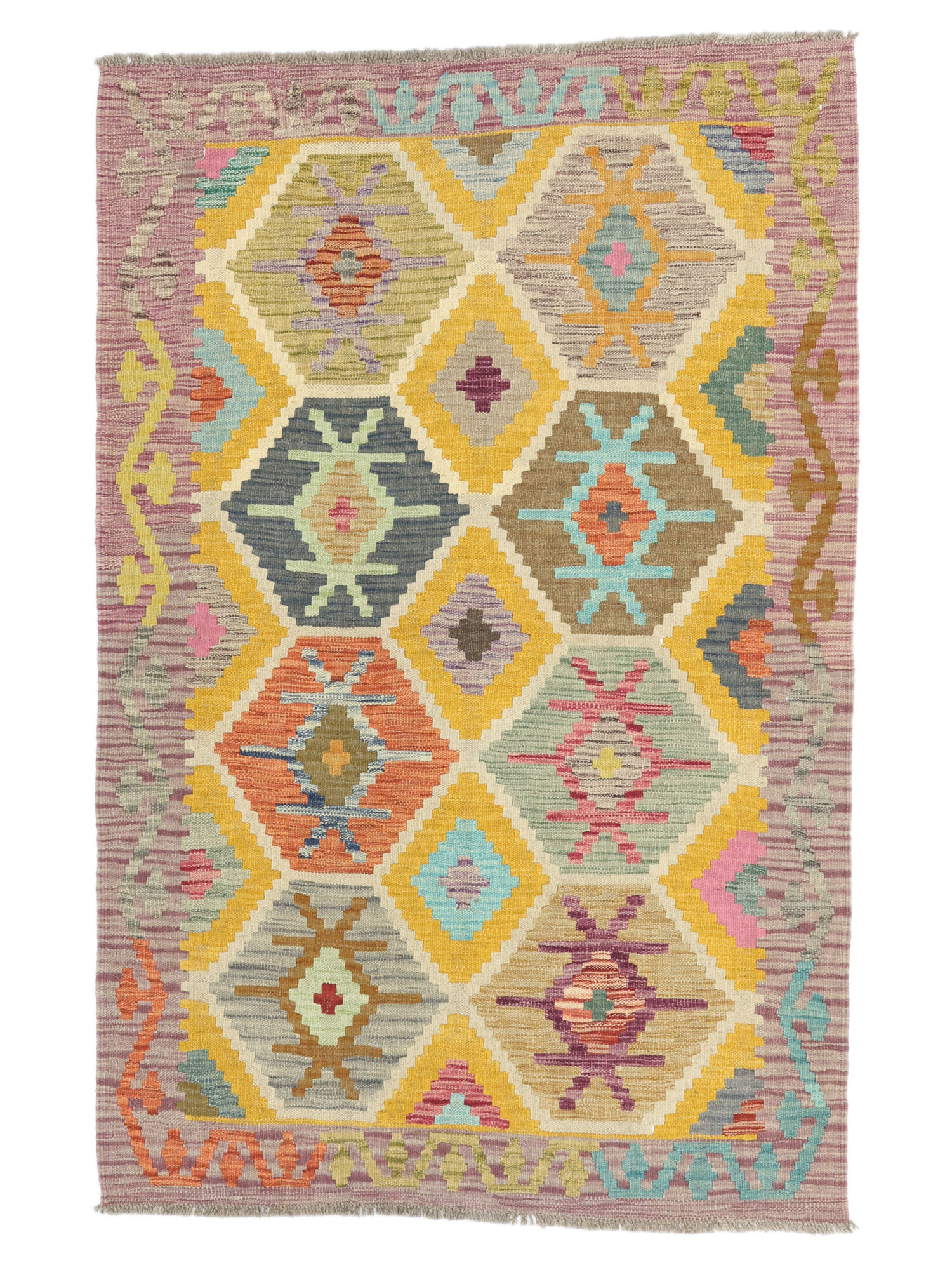 Kelim Afghan Old Stil Teppich 104×159