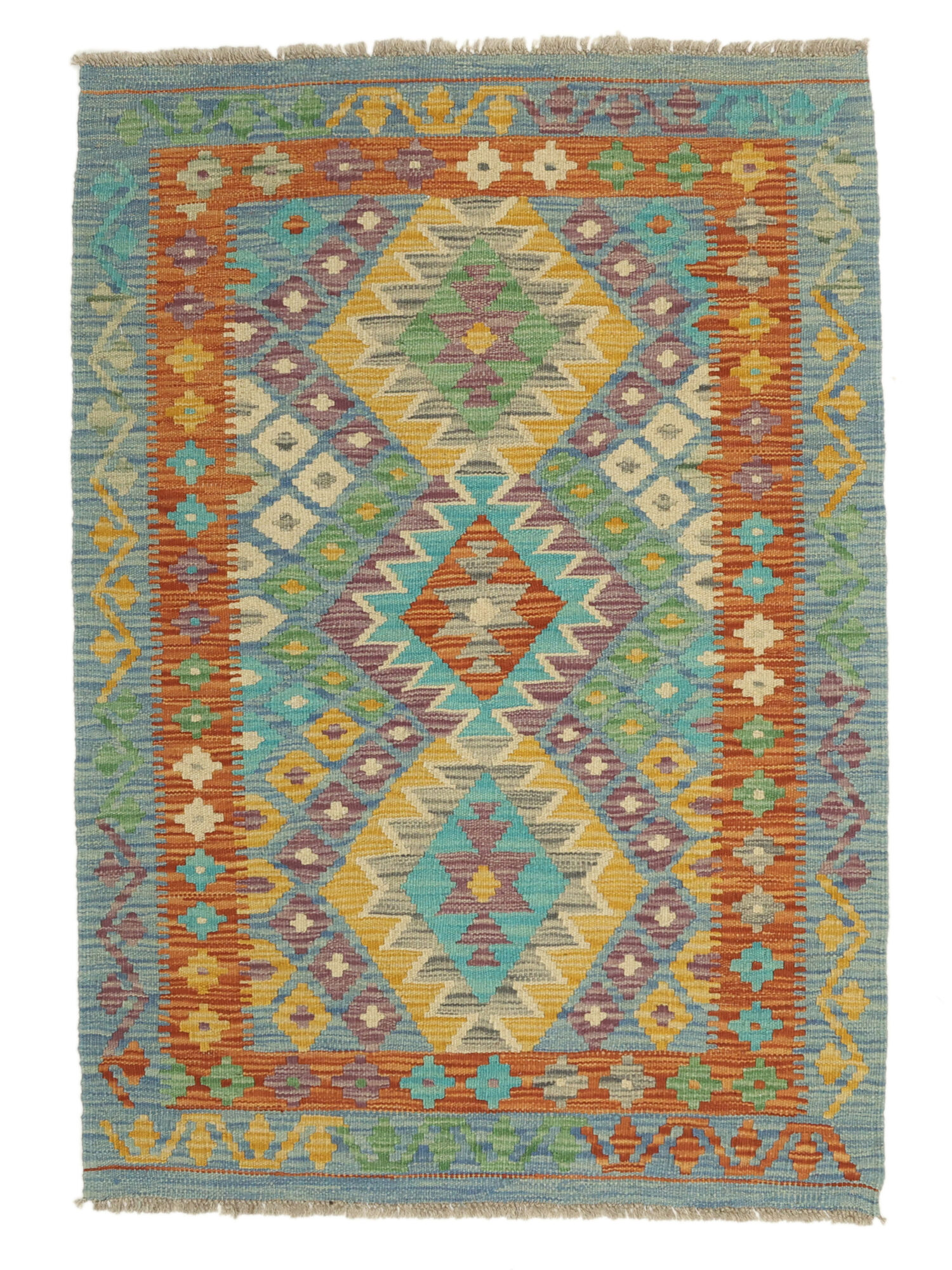 Kelim Afghan Old Stil Teppich 93×130