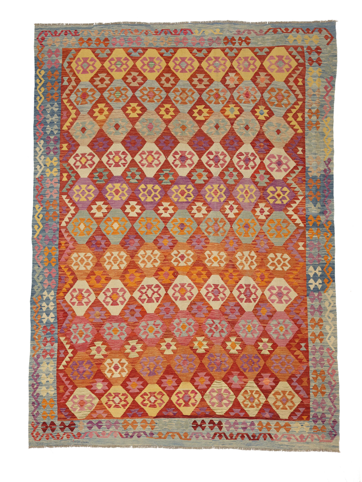 Kelim Afghan Old Stil Teppich 260×351