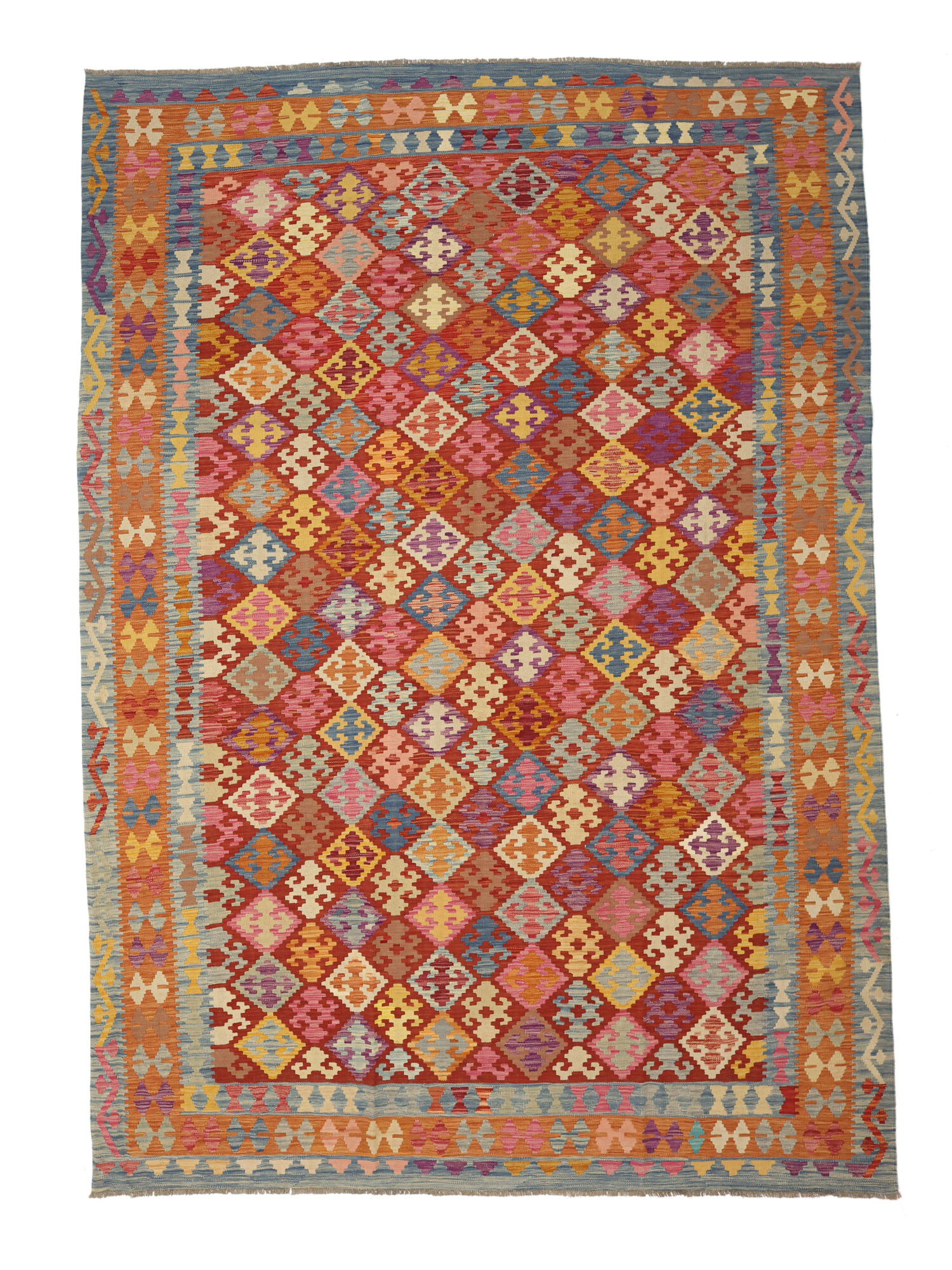 Kelim Afghan Old Stil Teppich 249×348