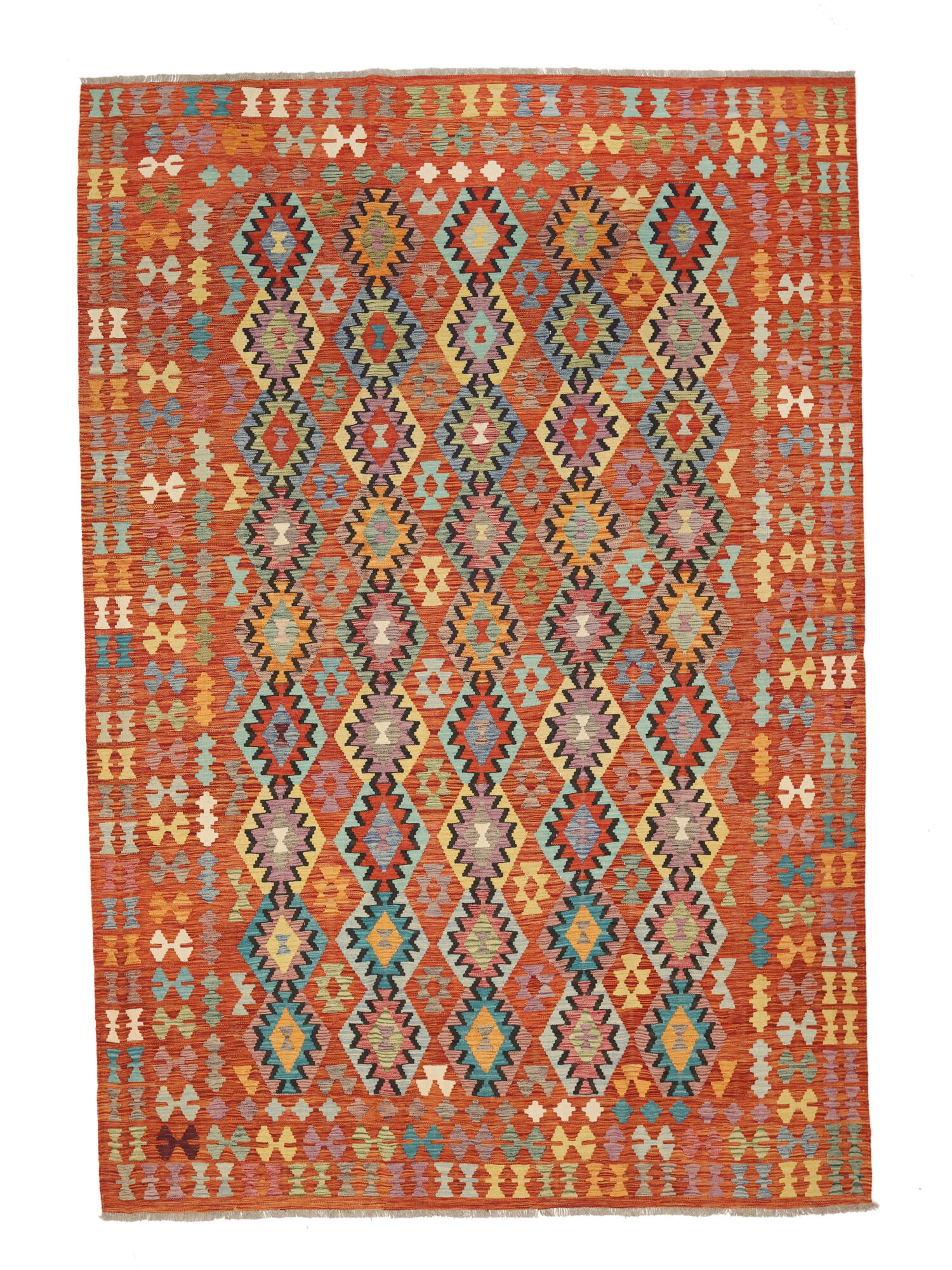 Kelim Afghan Old Stil Teppich 249×353