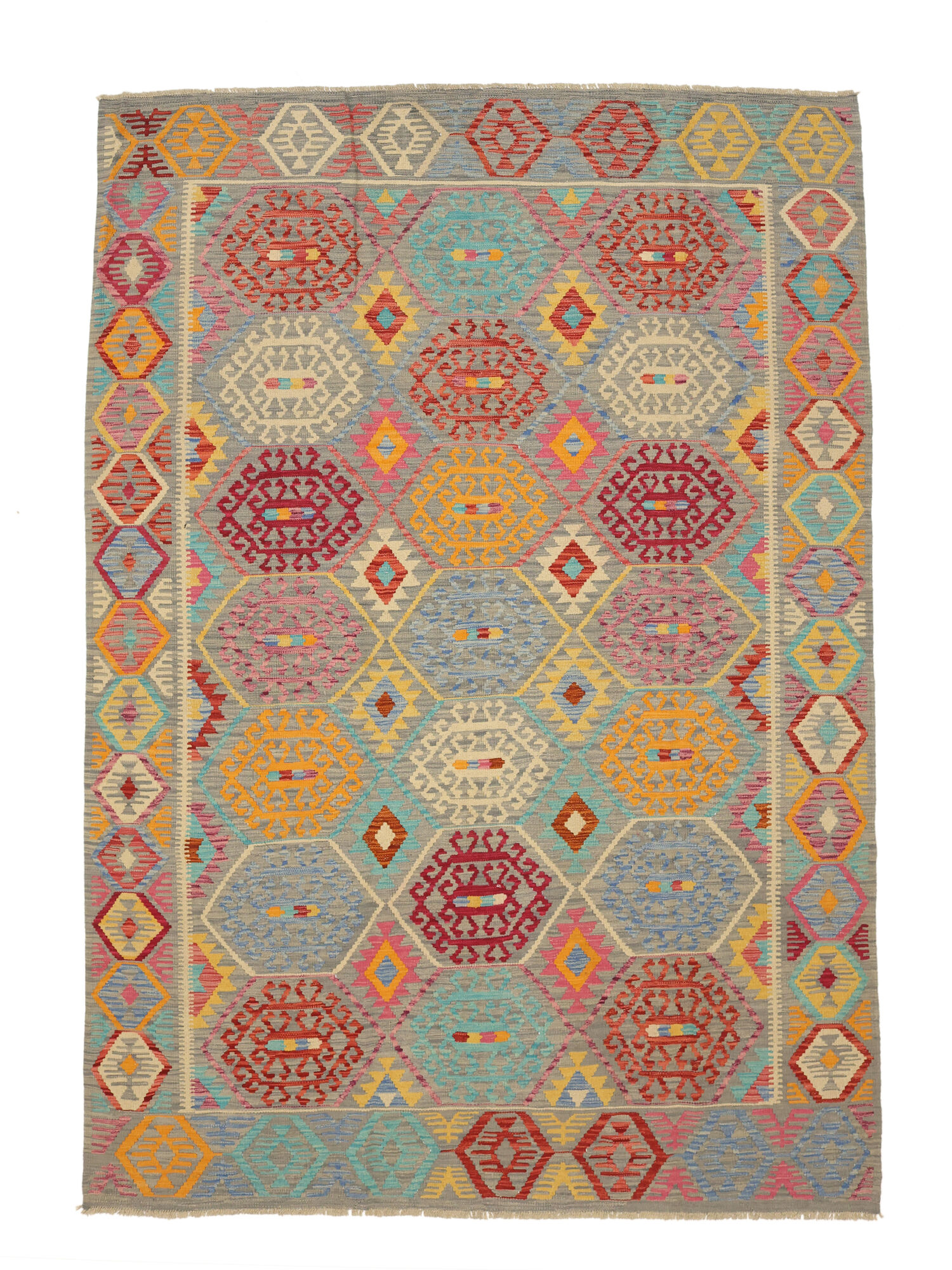 Kelim Afghan Old Stil Teppich 207×288