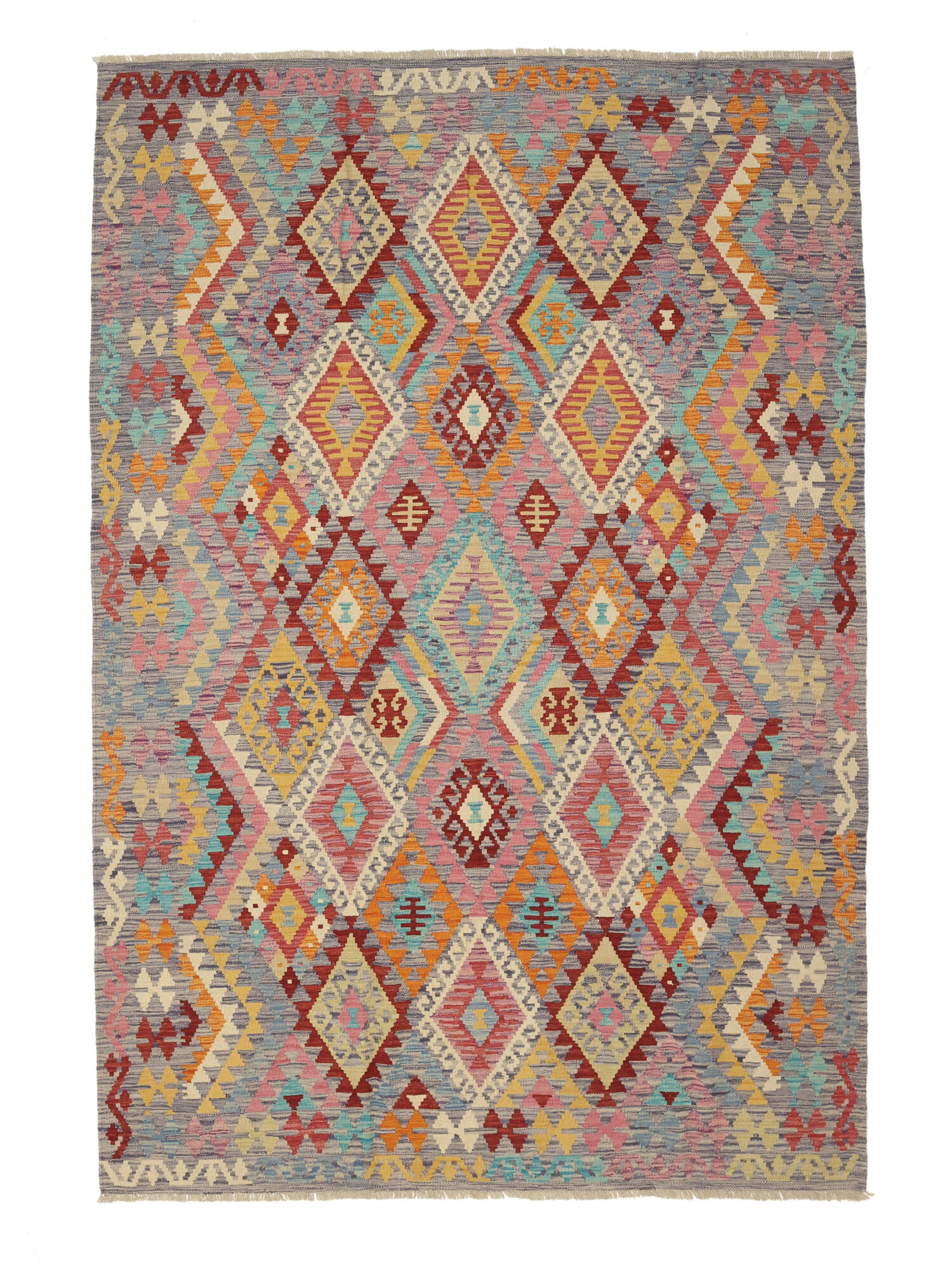 Kelim Afghan Old Stil Teppich 201×286
