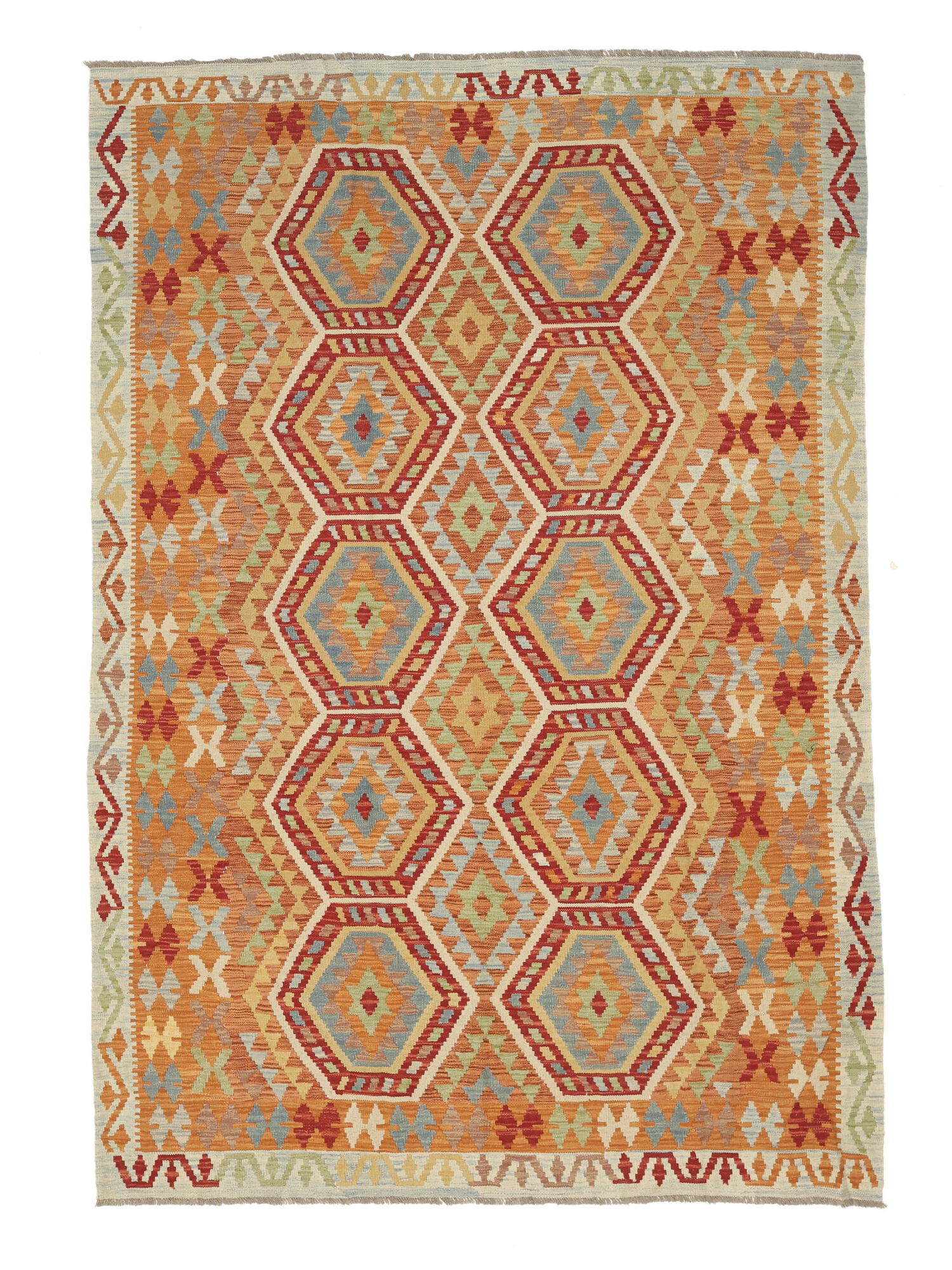Kelim Afghan Old Stil Teppich 205×285