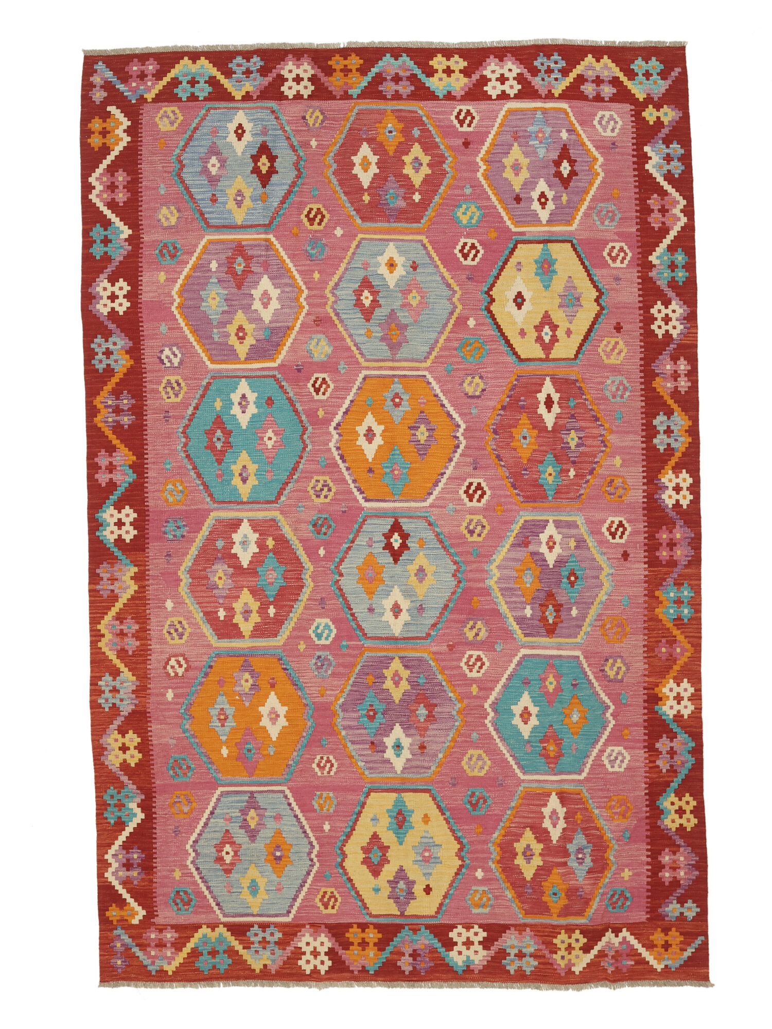 Kelim Afghan Old Stil Teppich 196×281