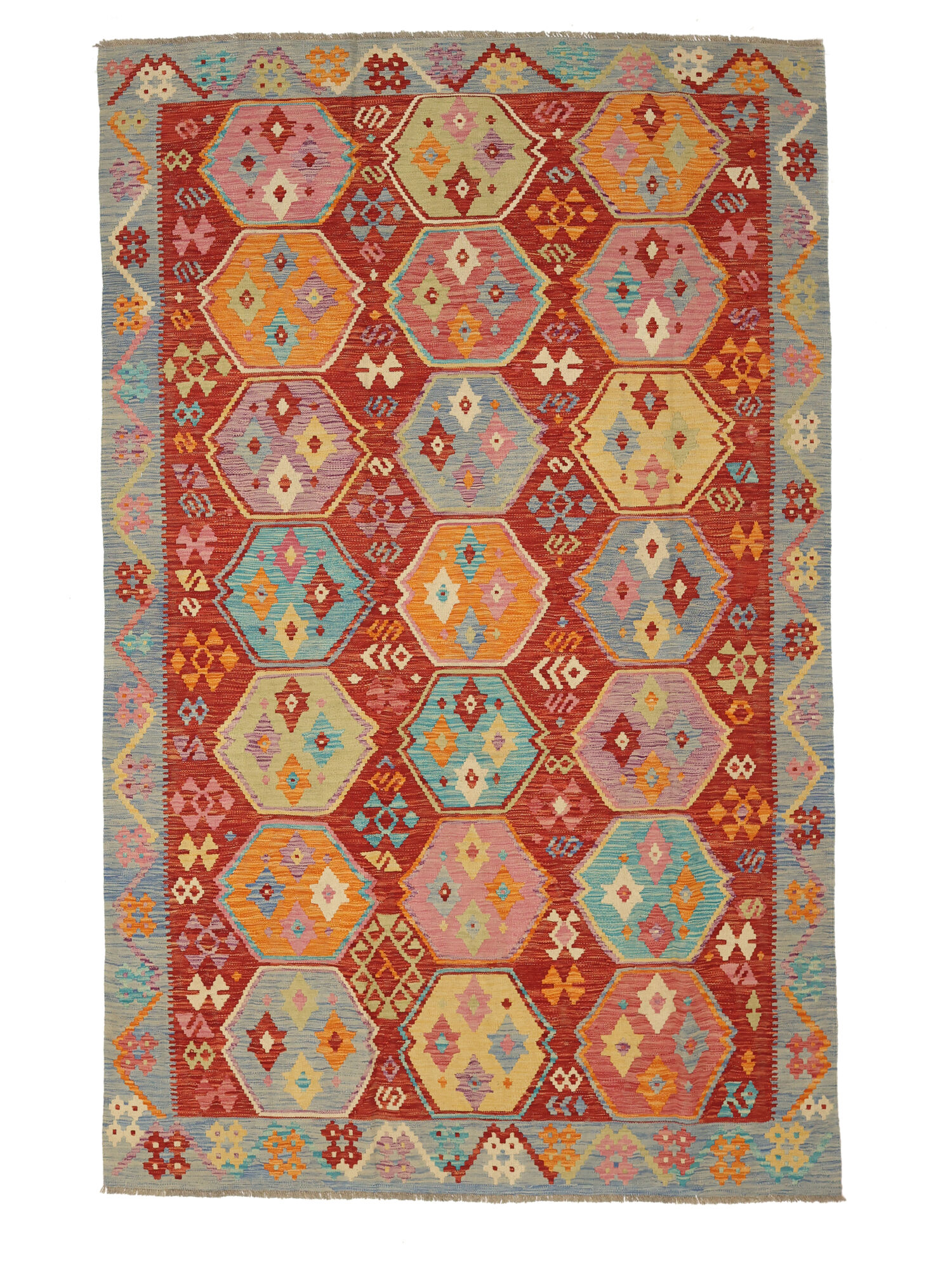 Kelim Afghan Old Stil Teppich 198×294