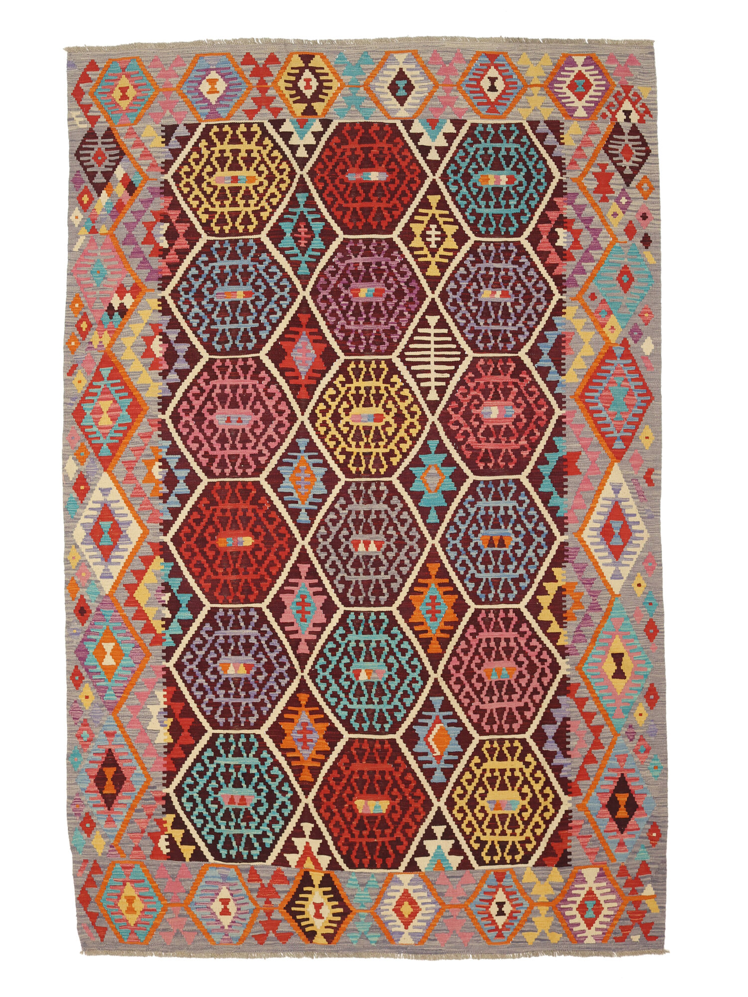 Kelim Afghan Old Stil Teppich 209×303