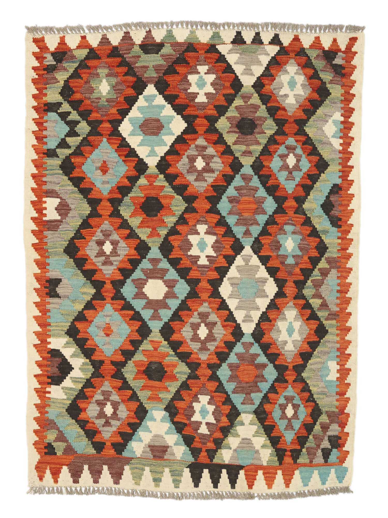 Kelim Afghan Old Stil Teppich 109×155