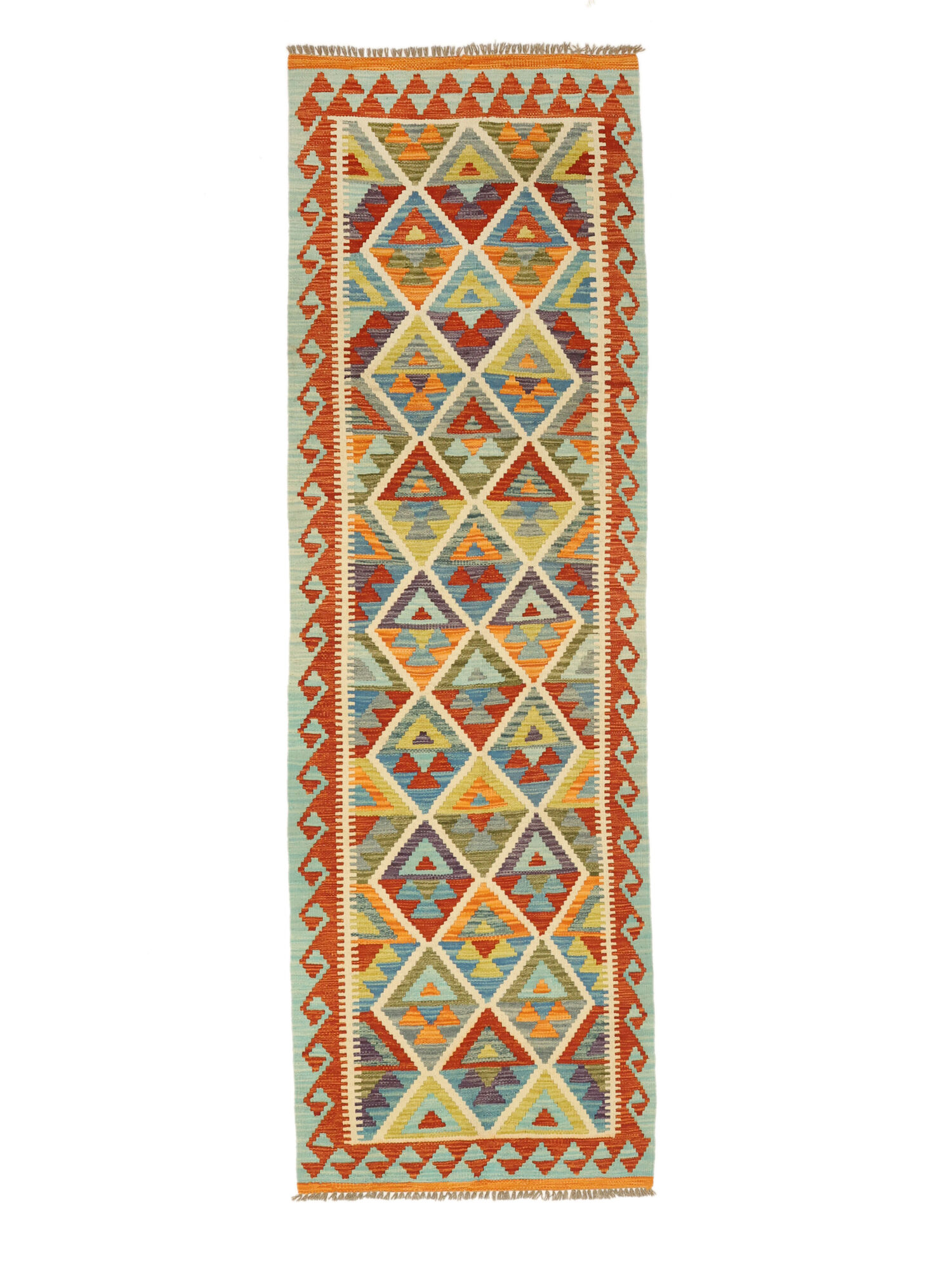 Kelim Afghan Old Stil Teppich 82×252