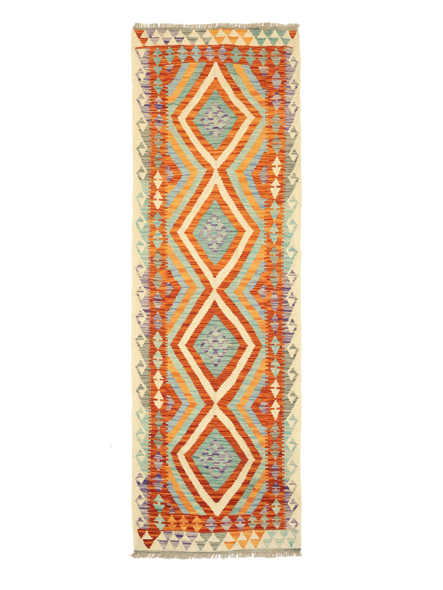 Kelim Afghan Old Stil Teppich 86×263