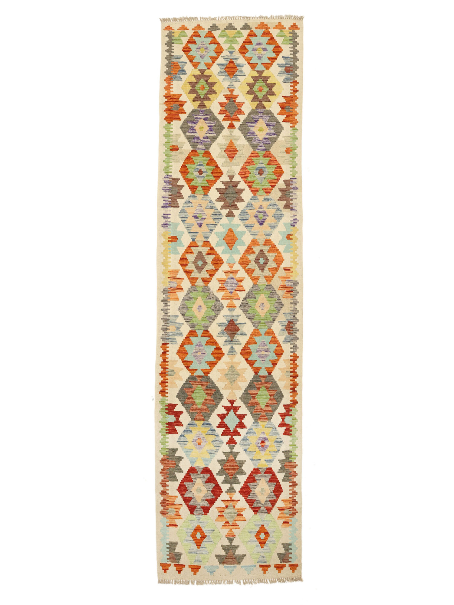 Kelim Afghan Old Stil Teppich 79×295