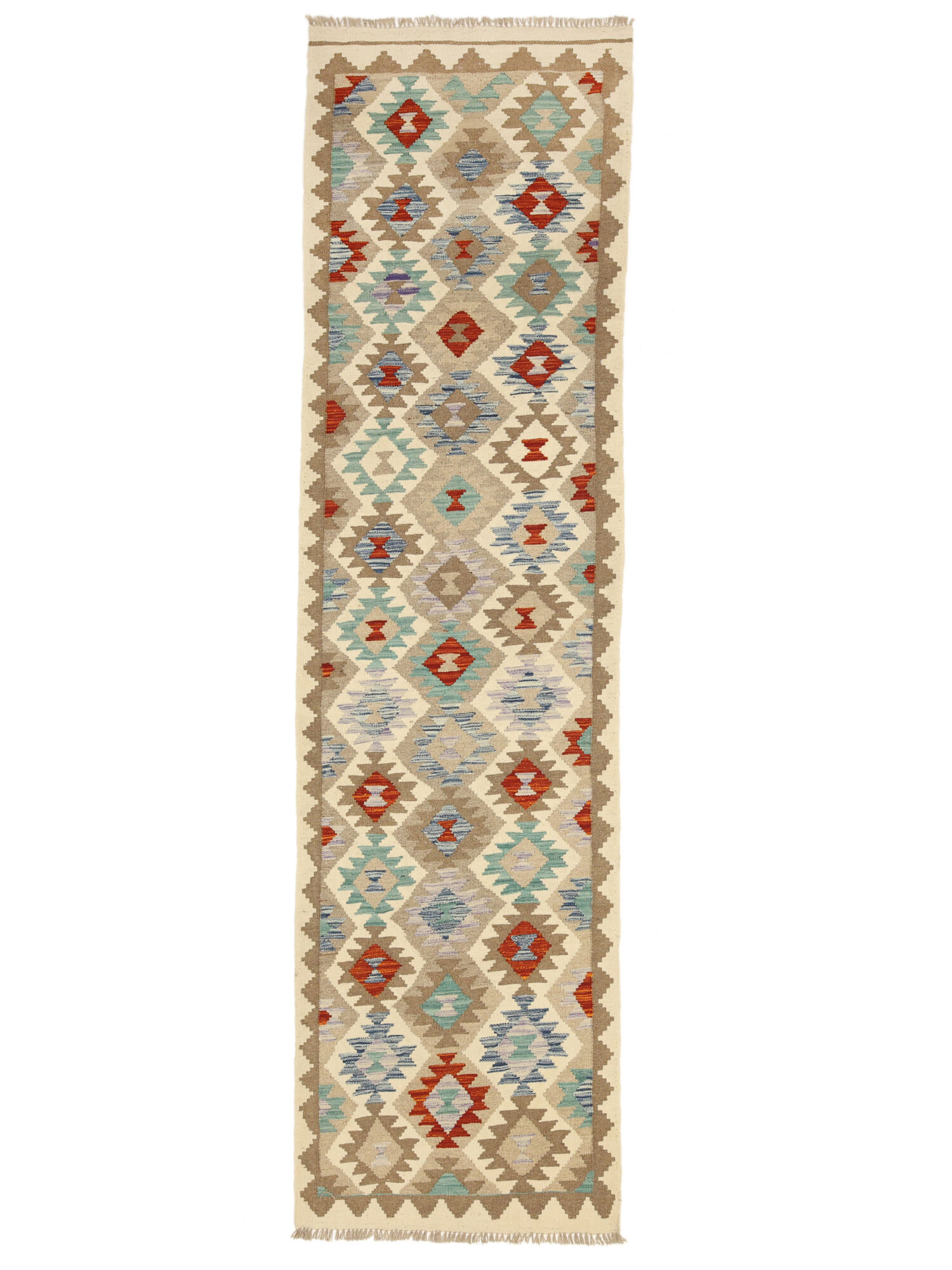 Kelim Afghan Old Stil Teppich 86×300