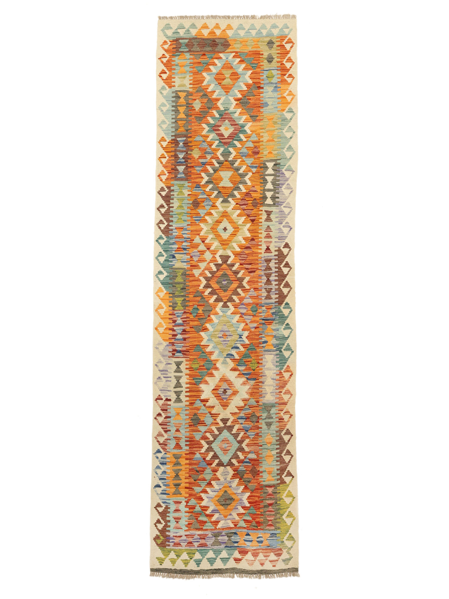 Kelim Afghan Old Stil Teppich 77×295