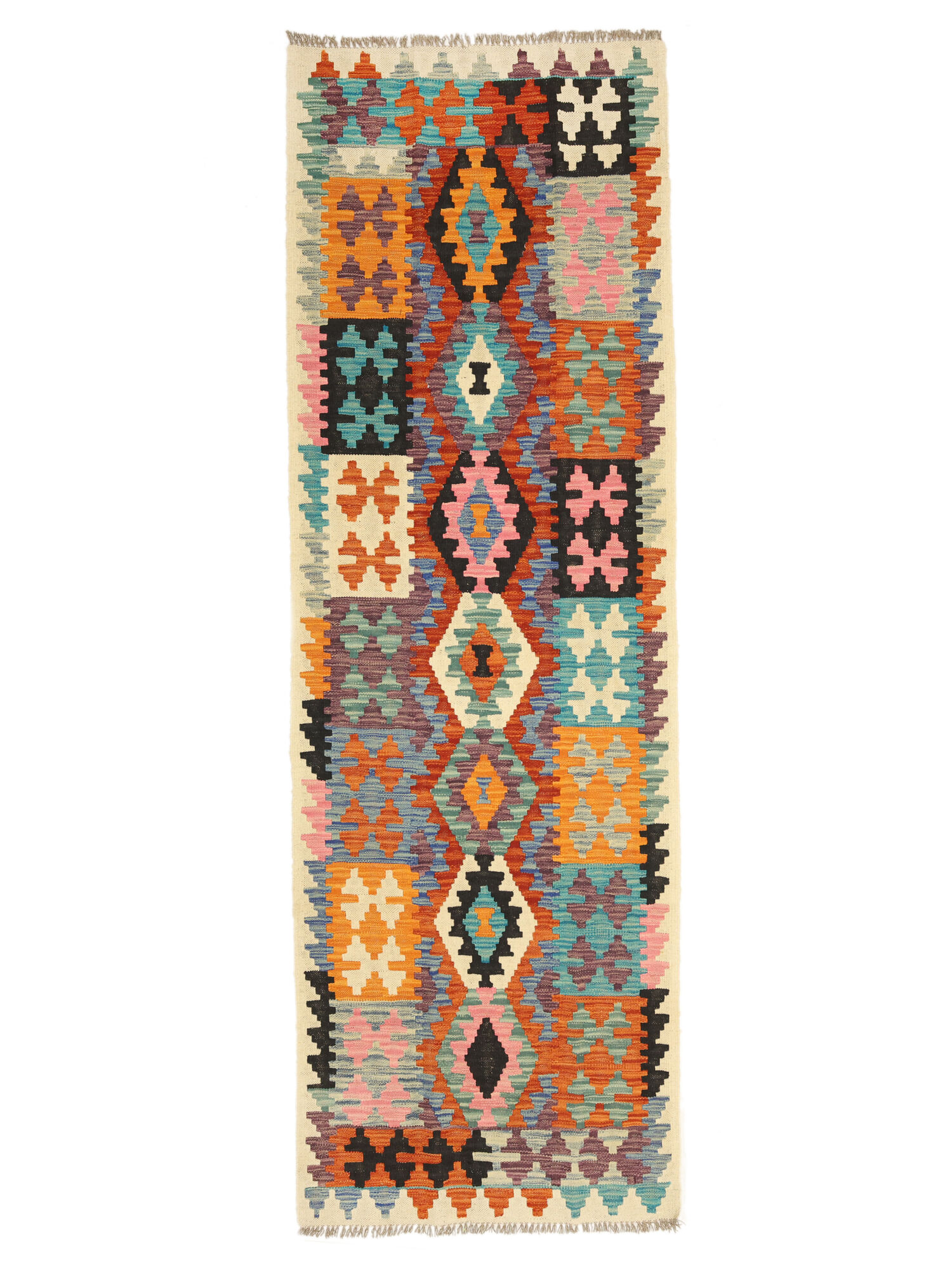 Kelim Afghan Old Stil Teppich 81×243