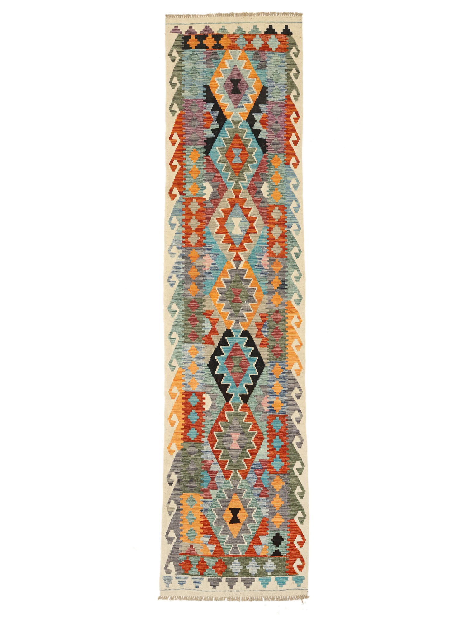 Kelim Afghan Old Stil Teppich 77×302