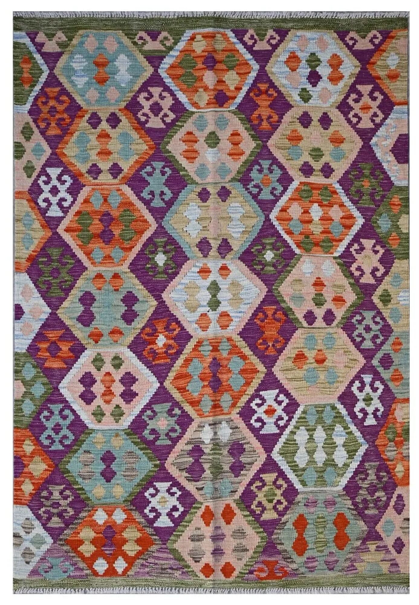 Kelim Afghan Old style Matta 124x179