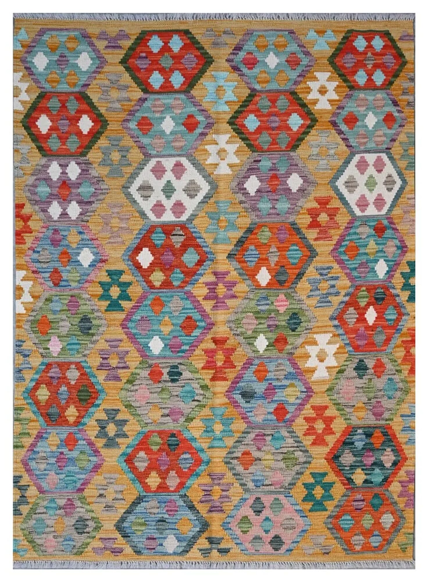 Kelim Afghan Old style Matta 126x175