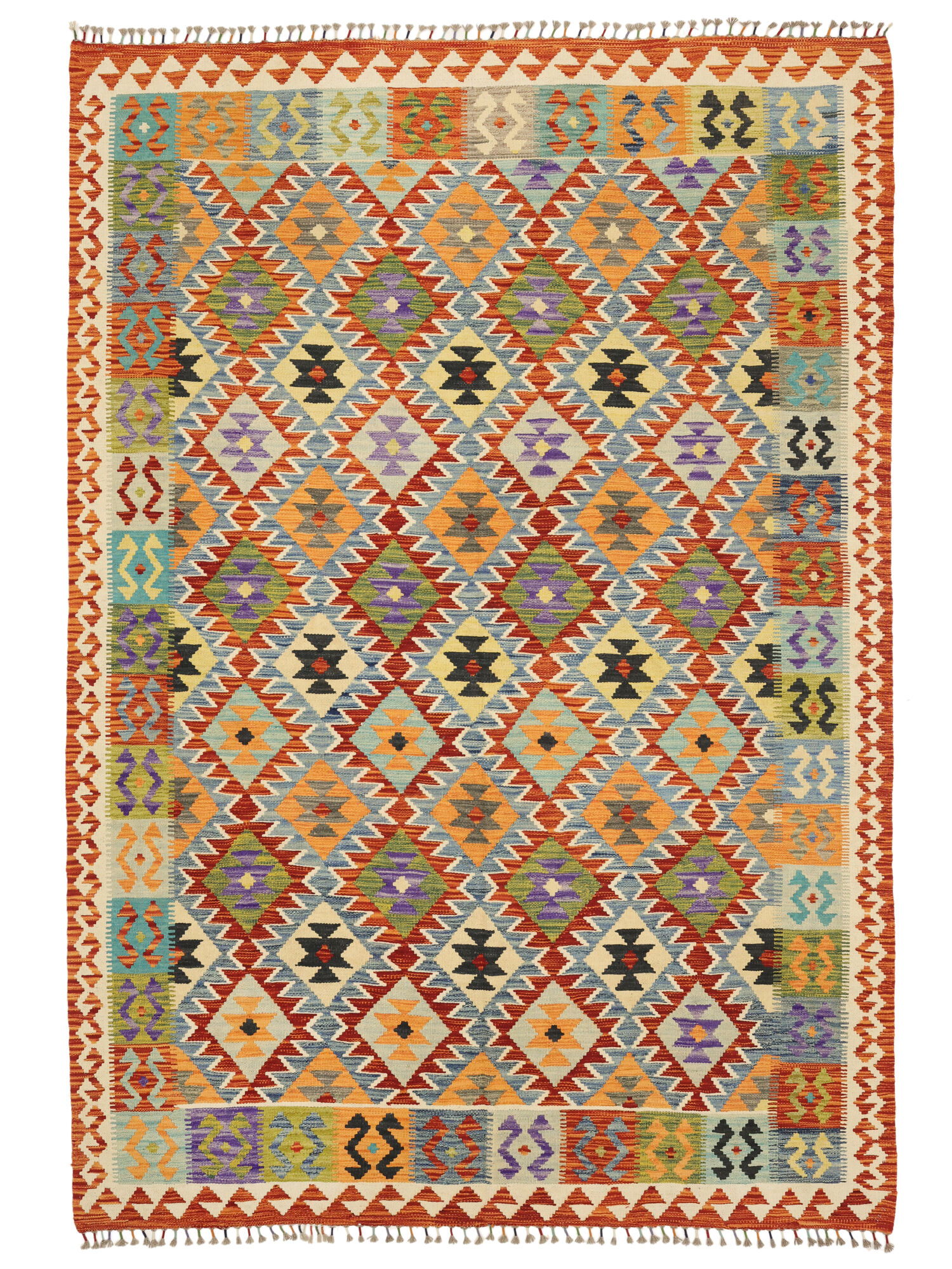 Kelim Afghan Old style Matta 206x297