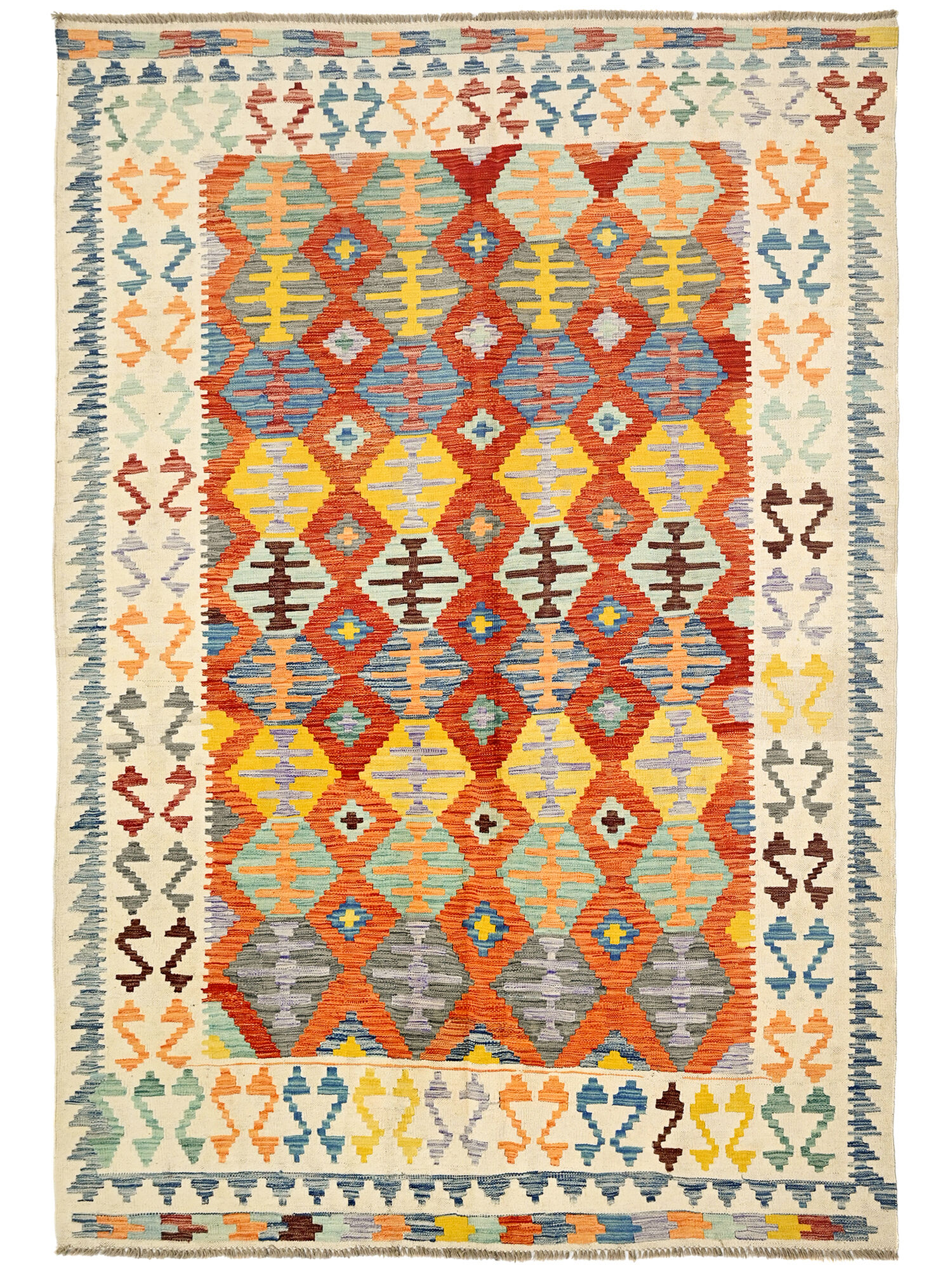 Kelim Afghan Old style Matta 200x295