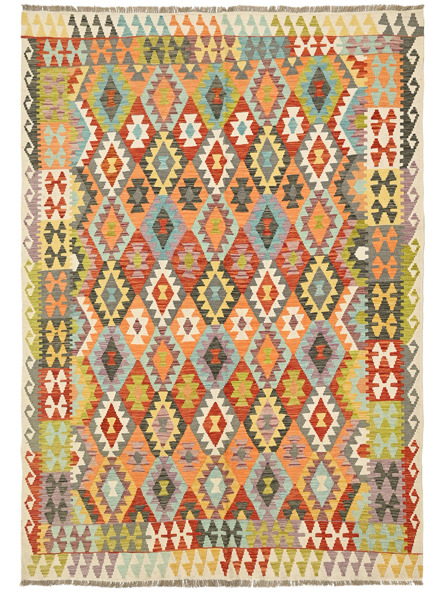 Kelim Afghan Old style Matta 202x291
