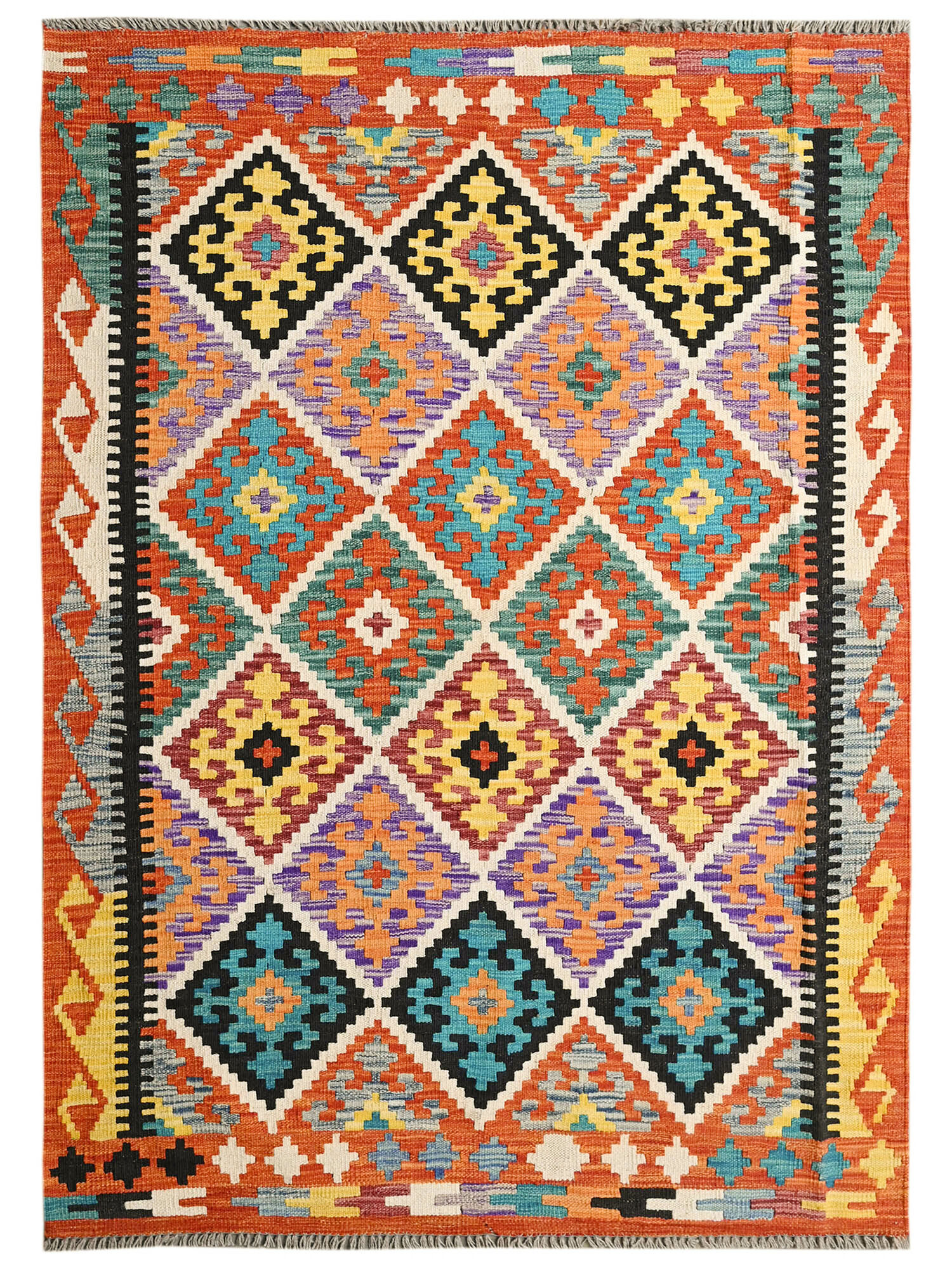 Kelim Afghan Old style Matta 128x181