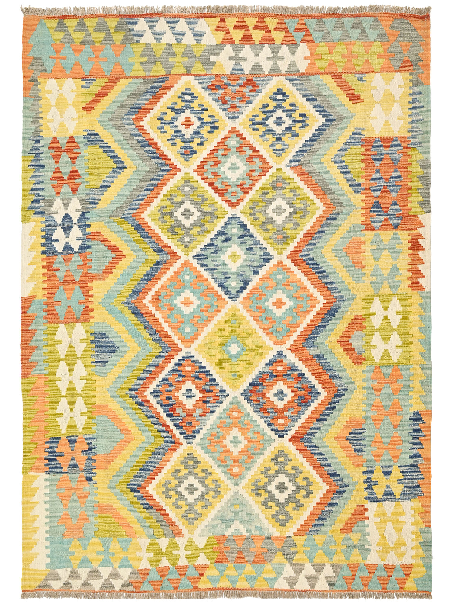 Kelim Afghan Old style Matta 150x200