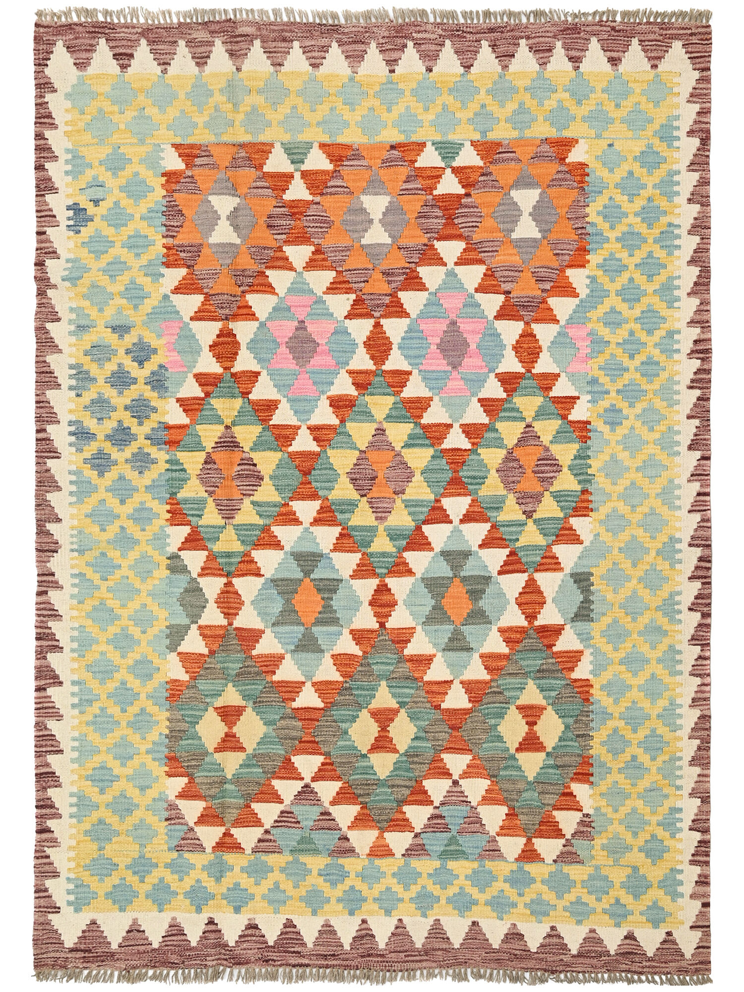 Kelim Afghan Old style Matta 147x200