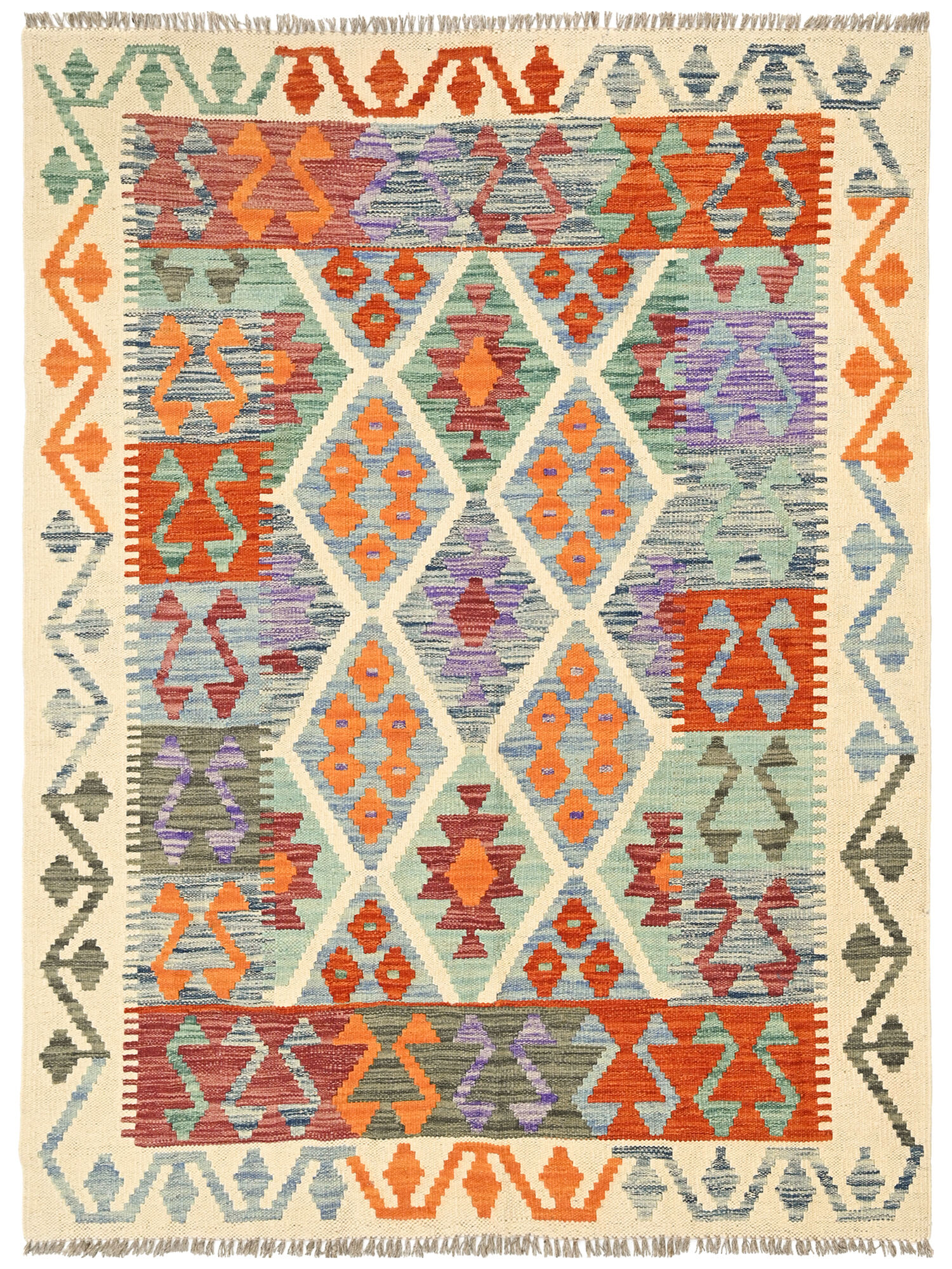 Kelim Afghan Old style Matta 128x172