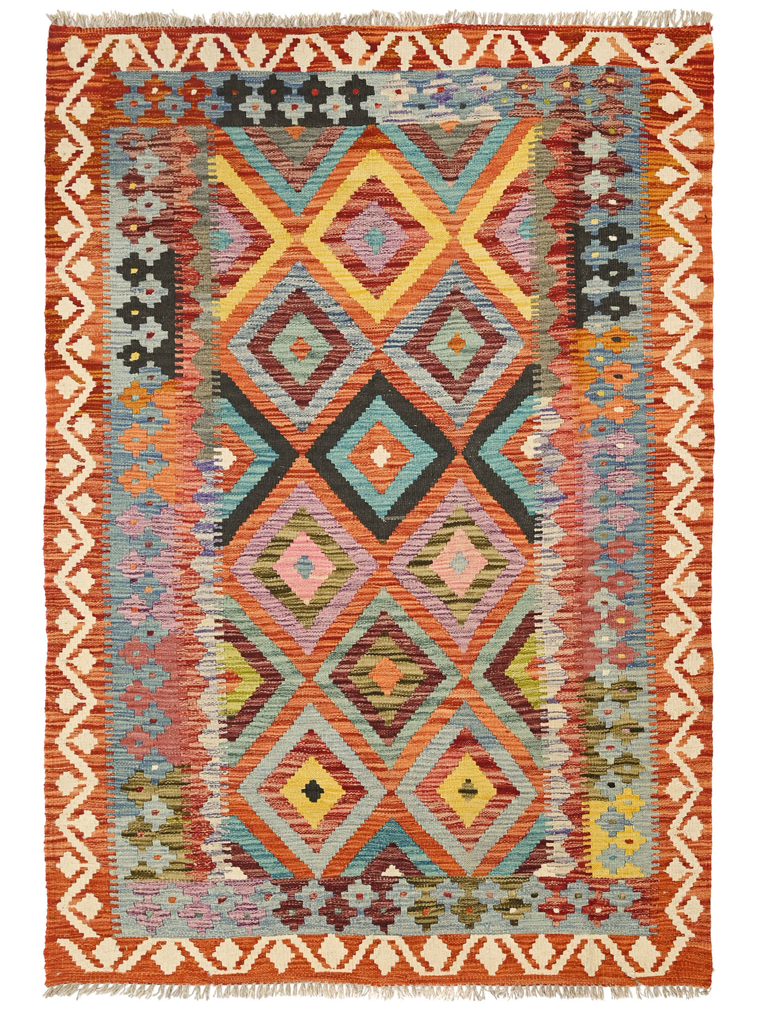 Kelim Afghan Old style Matta 126x182