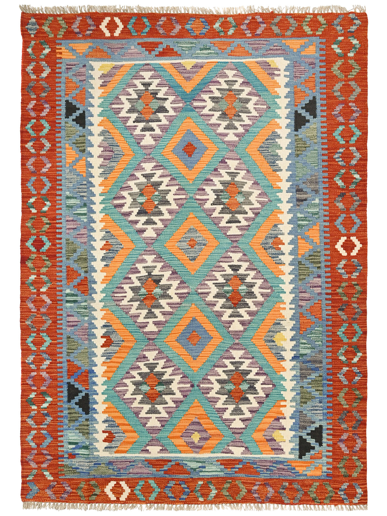 Kelim Afghan Old style Matta 128x182