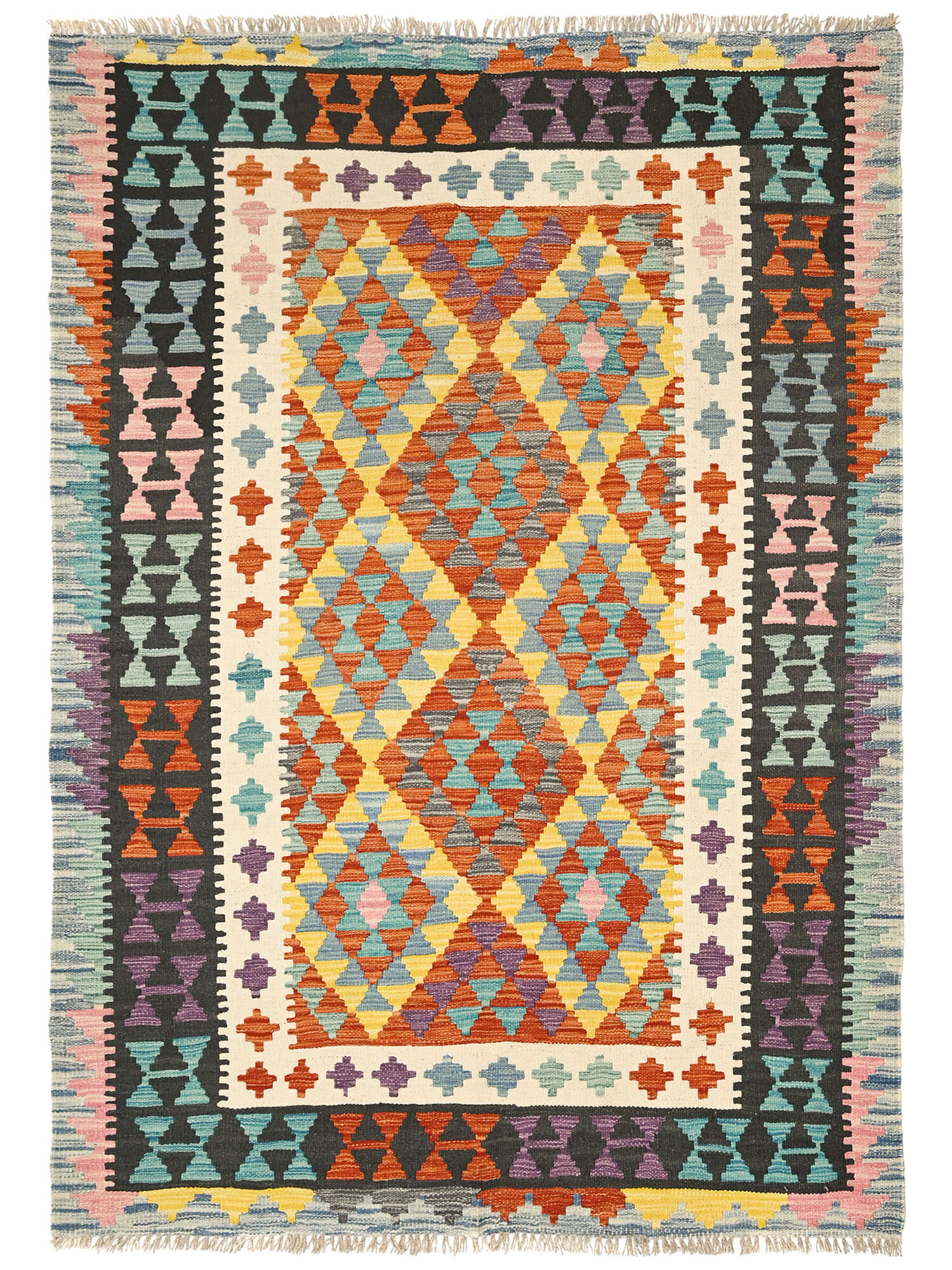 Kelim Afghan Old style Matta 134x184