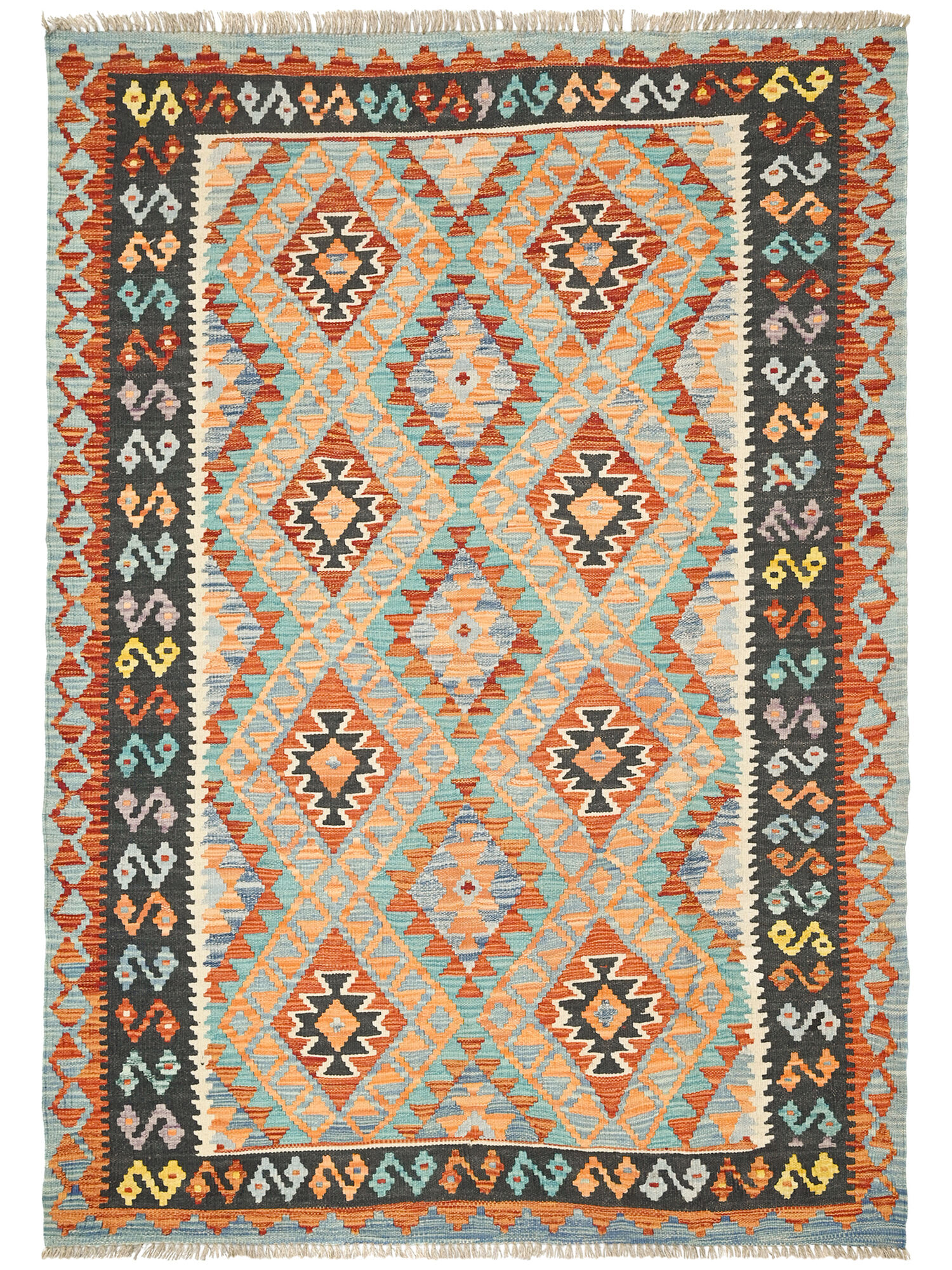 Kelim Afghan Old style Matta 140x182