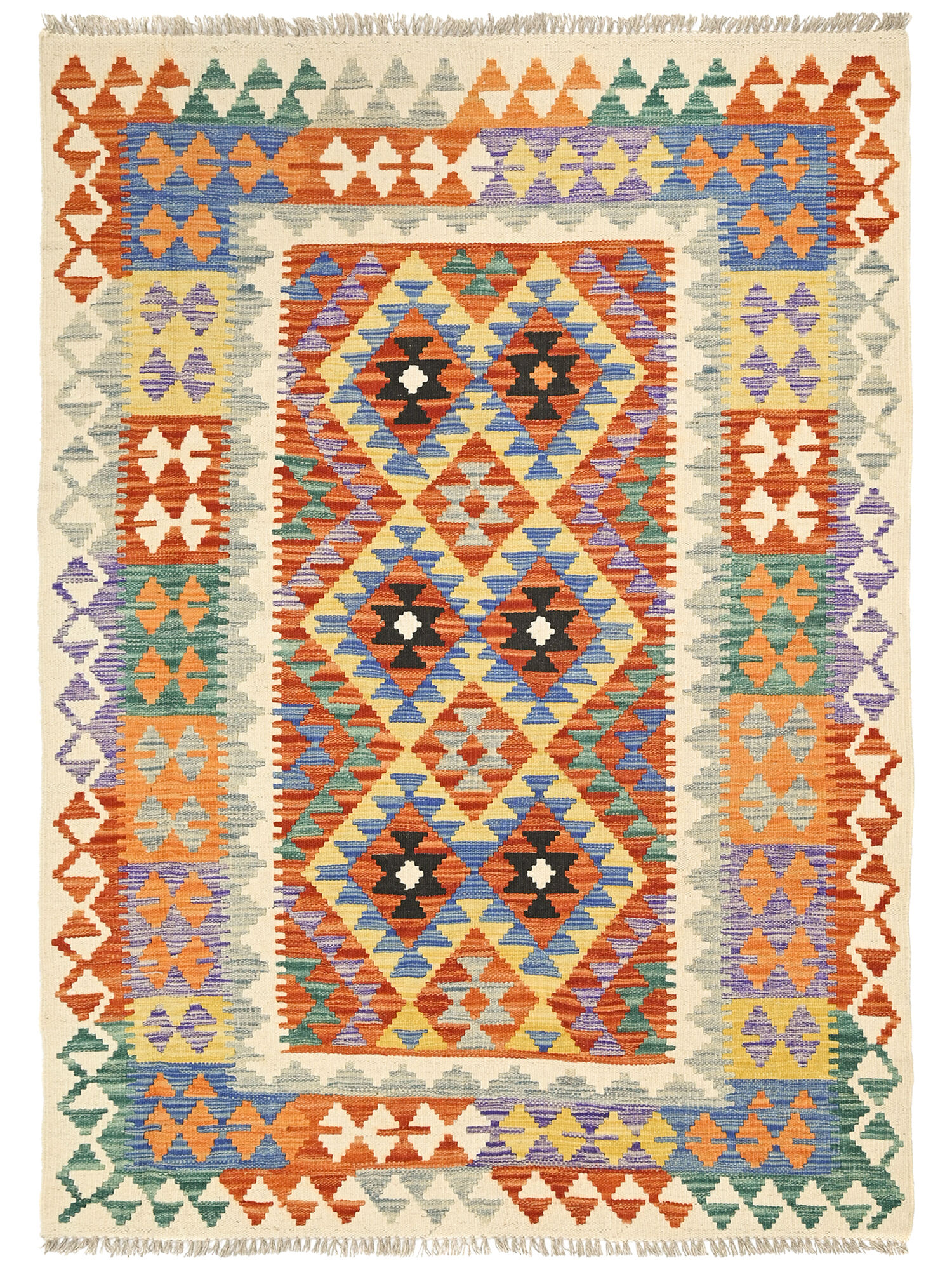 Kelim Afghan Old style Matta 128x181