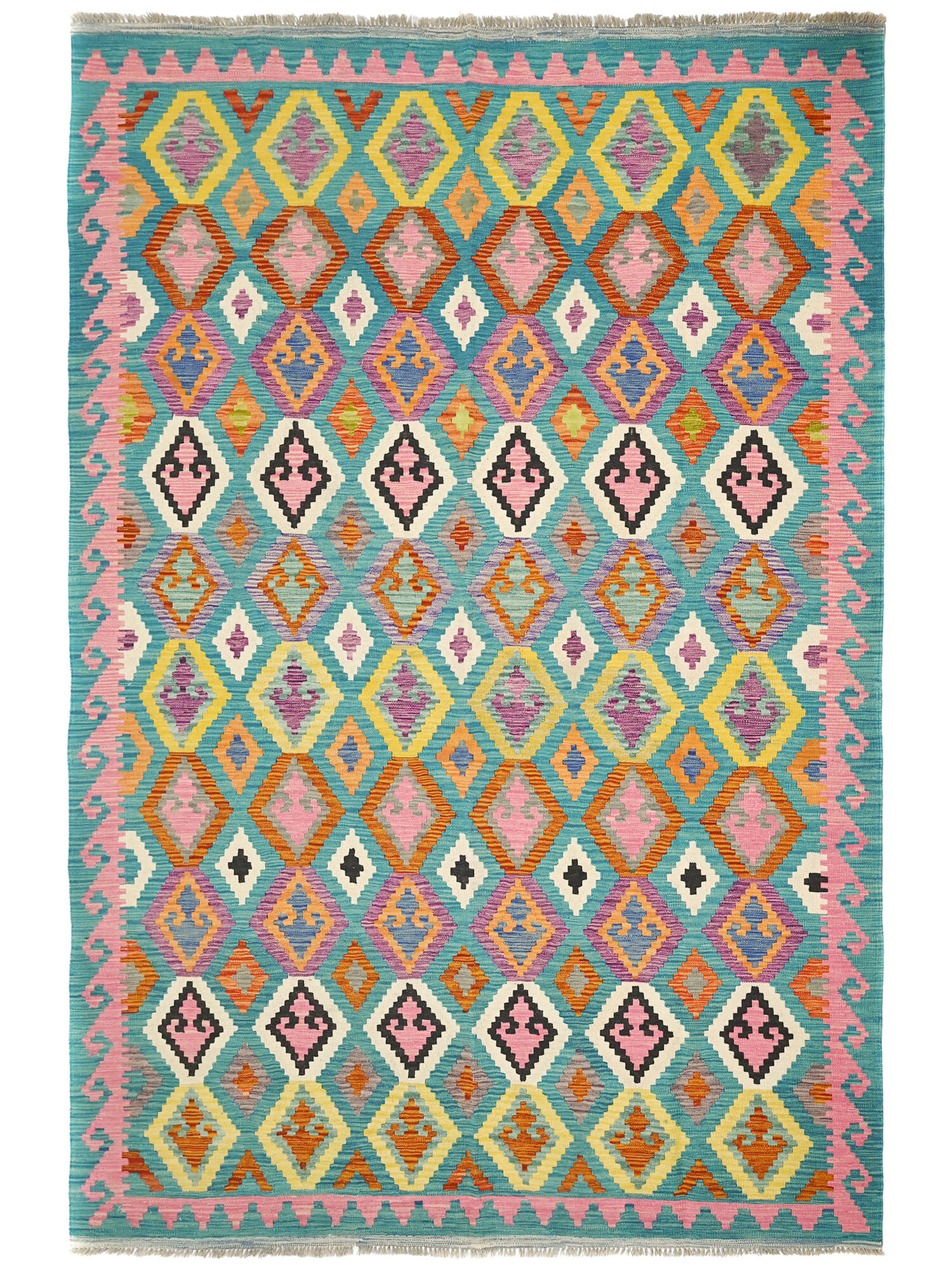 Kelim Afghan Old style Matta 200x304