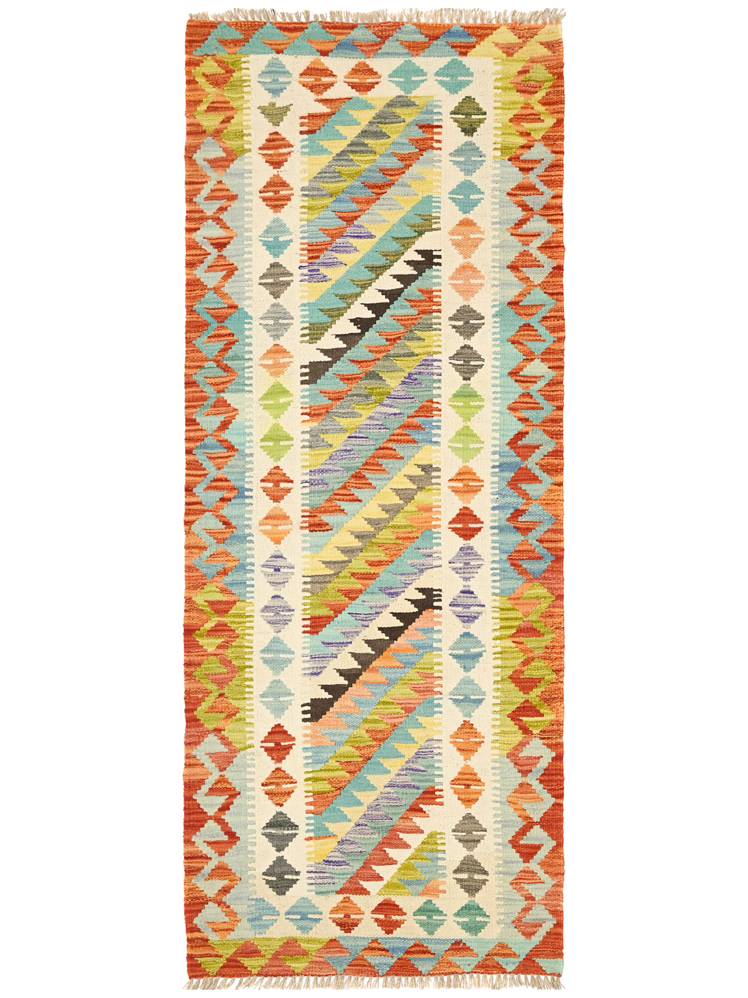 Kelim Afghan Old style Matta 75x195