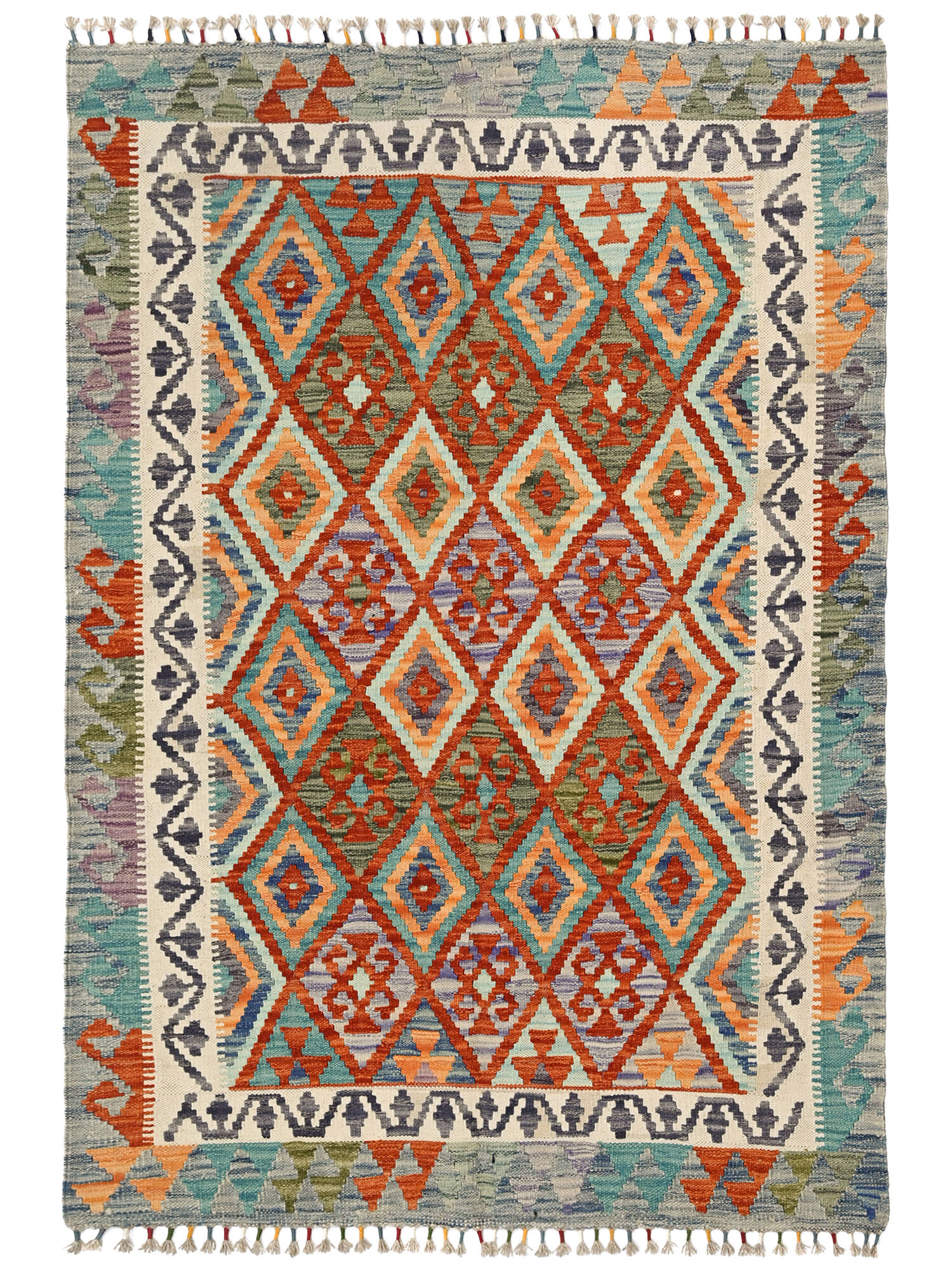 Kelim Afghan Old style Matta 125x182