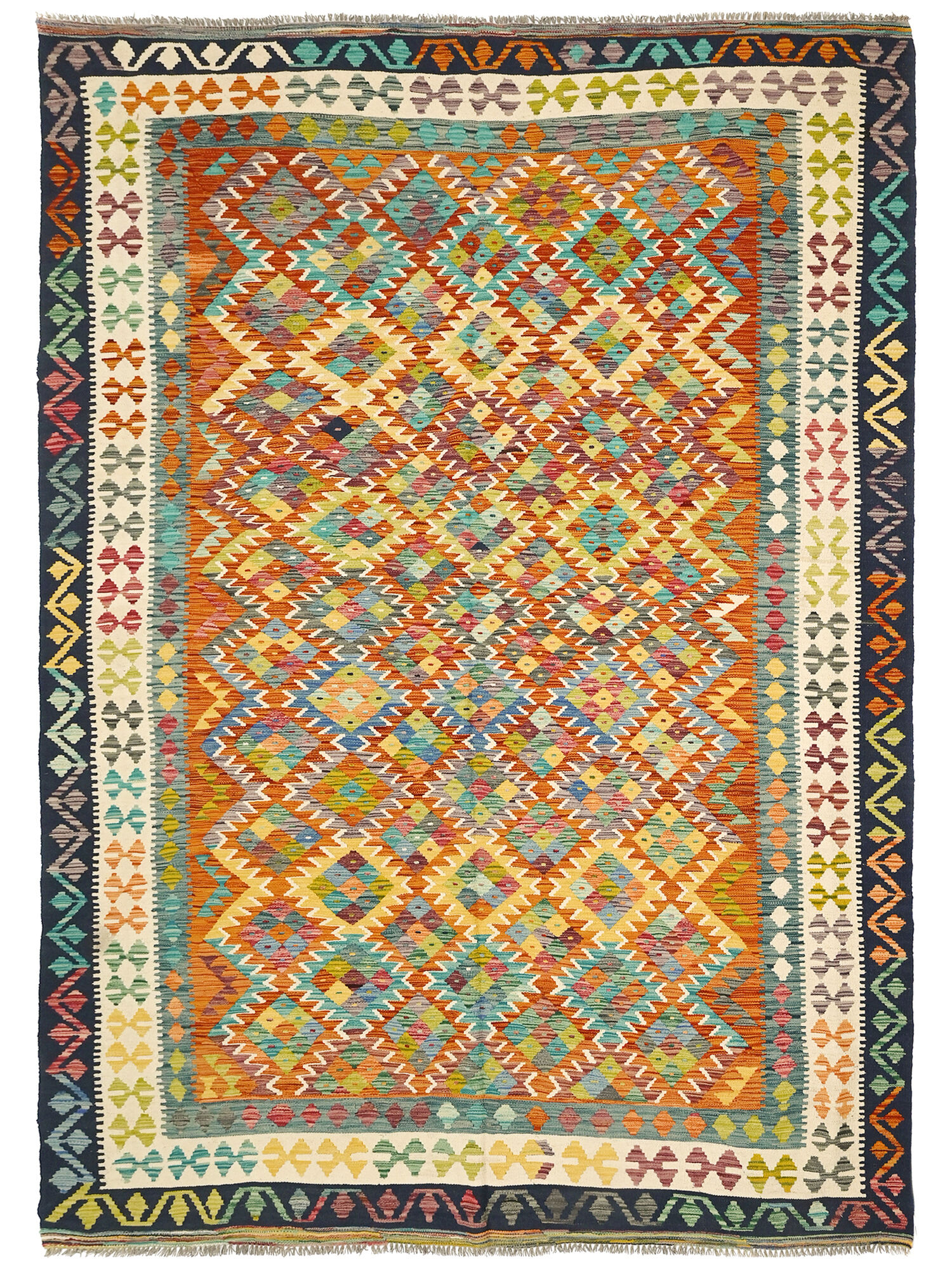 Kelim Afghan Old style Matta 244x345