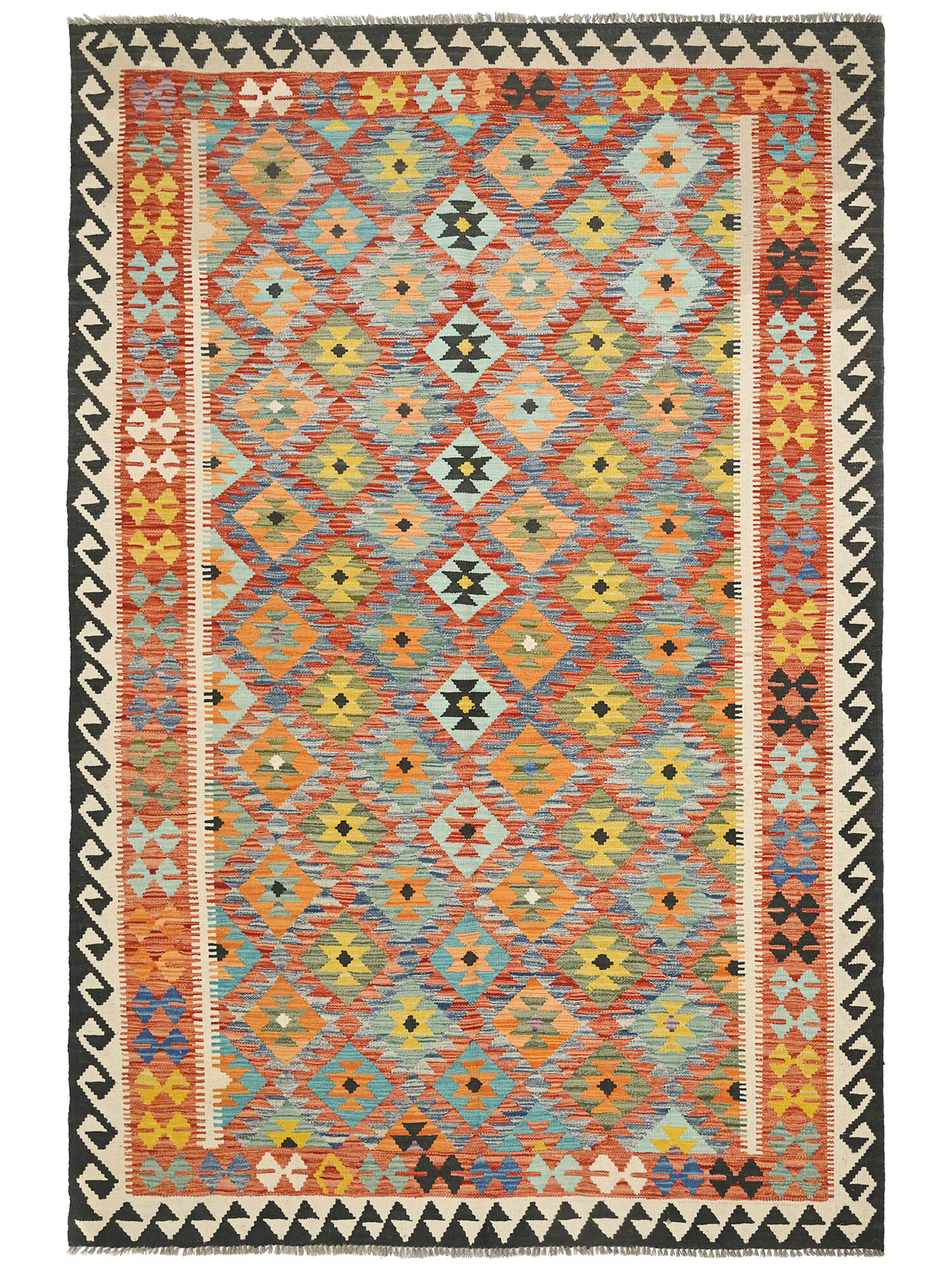 Kelim Afghan Old style Matta 200x303