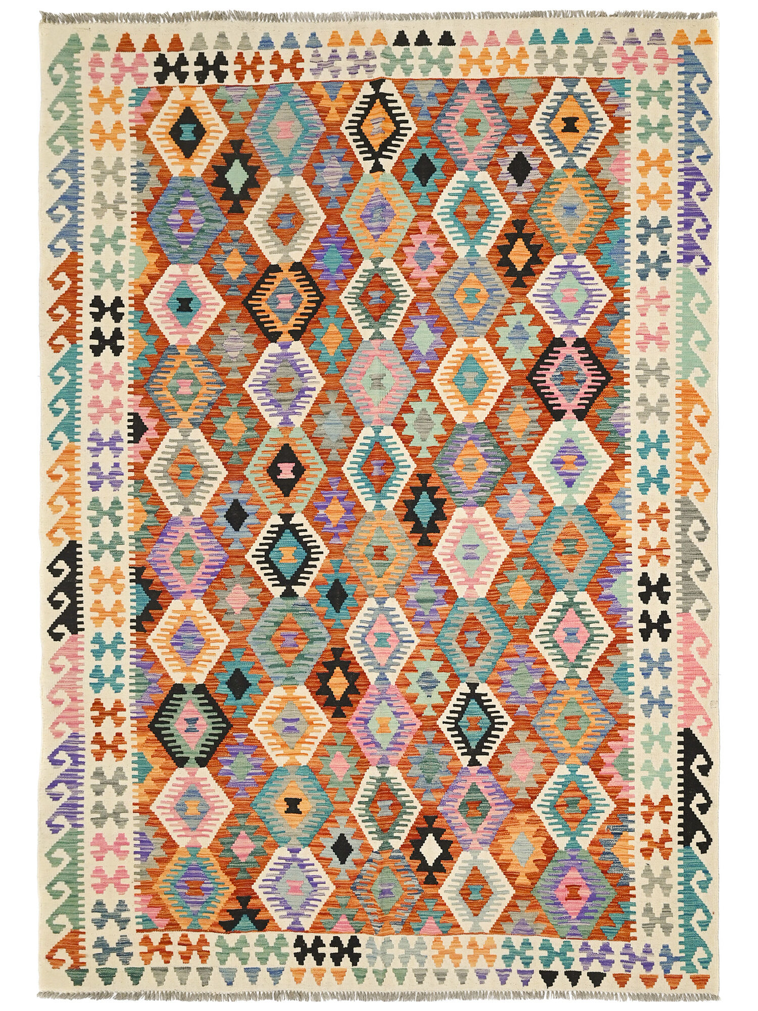 Kelim Afghan Old style Matta 207x300