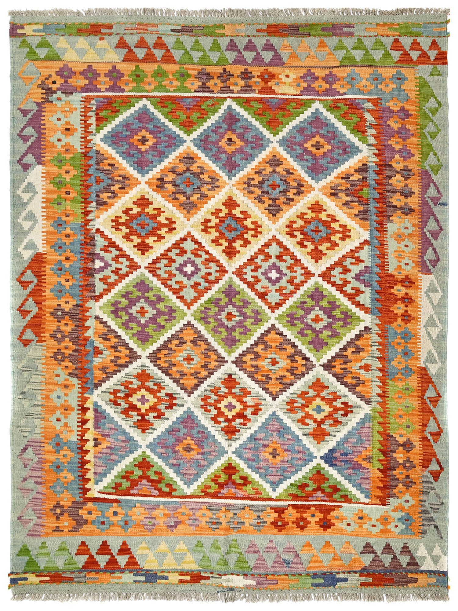 Kelim Afghan Old style Matta 150x202