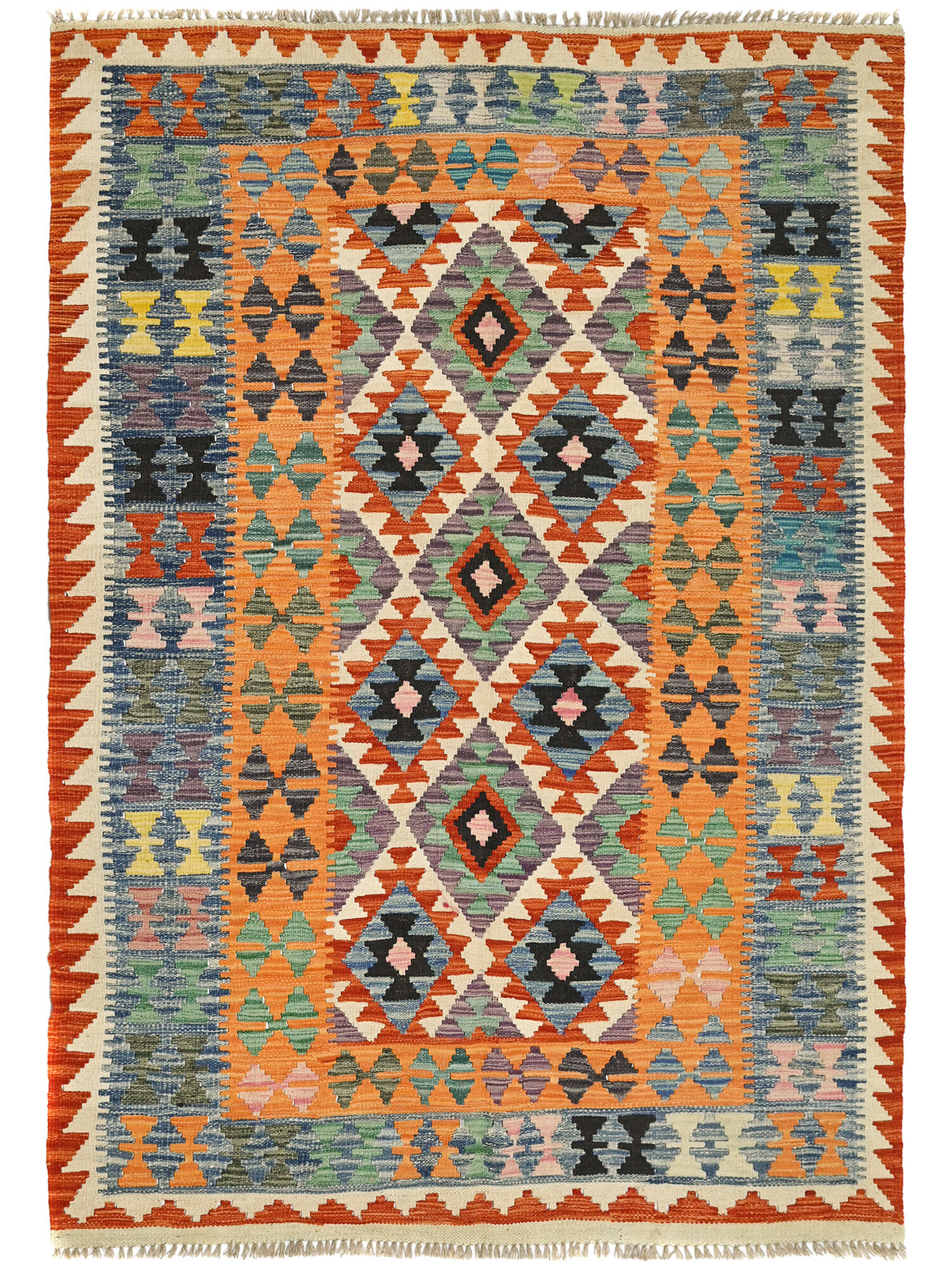Kelim Afghan Old style Matta 134x195