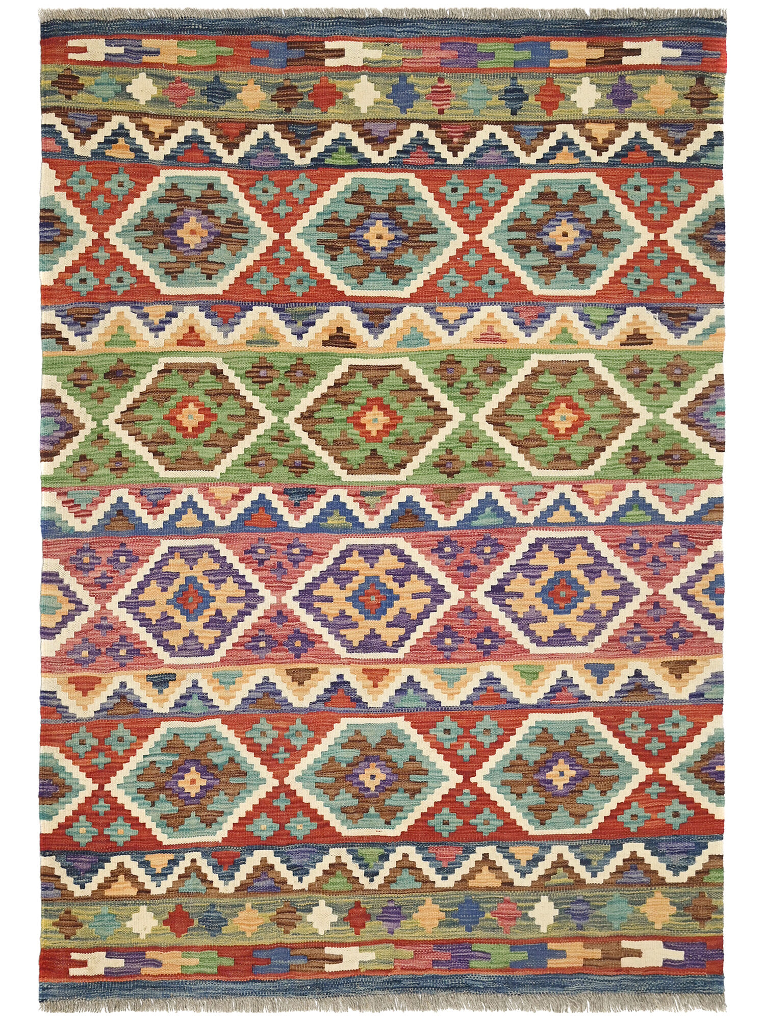 Kelim Afghan Old style Matta 124x181