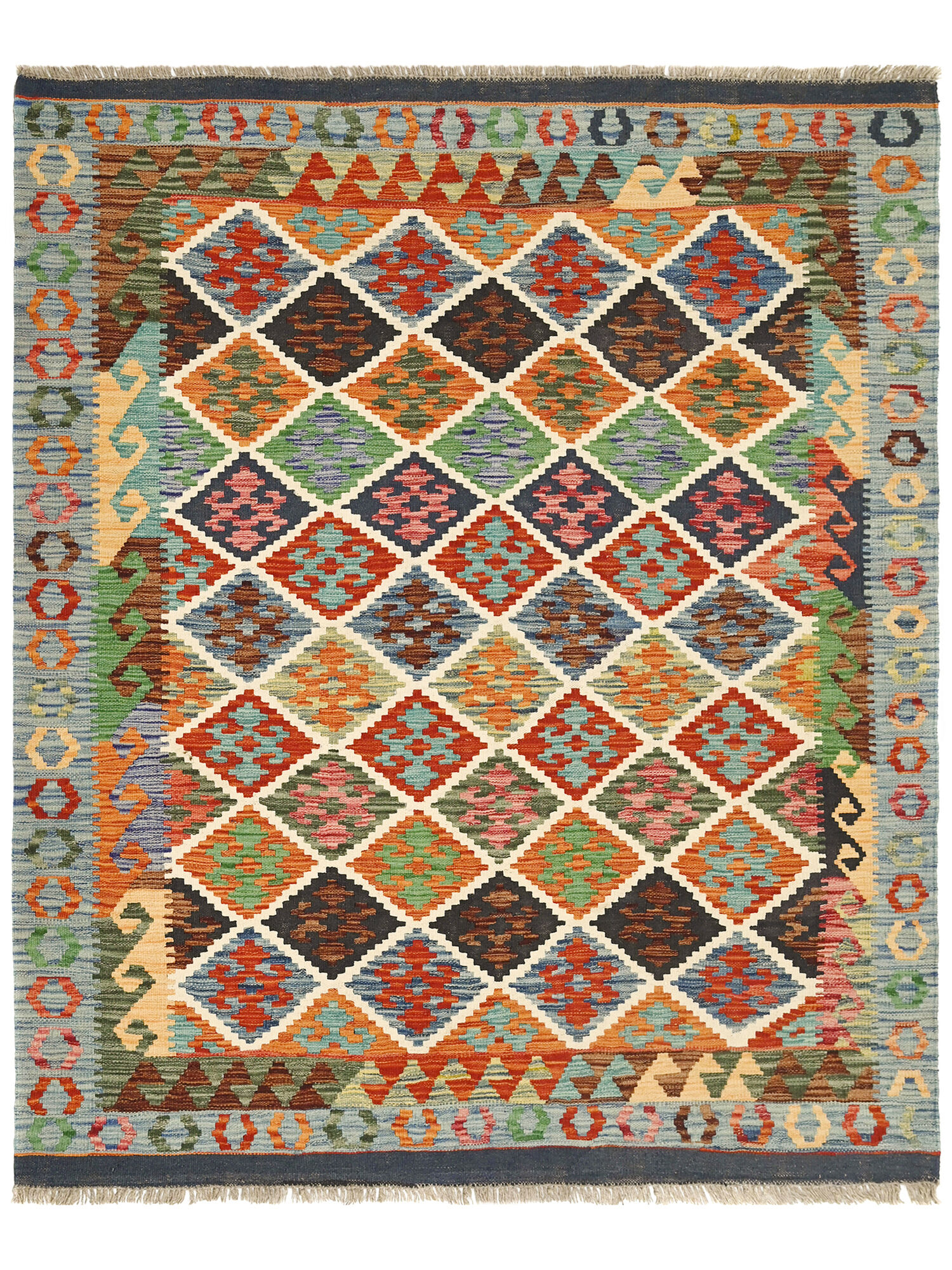 Kelim Afghan Old style Matta 152x186