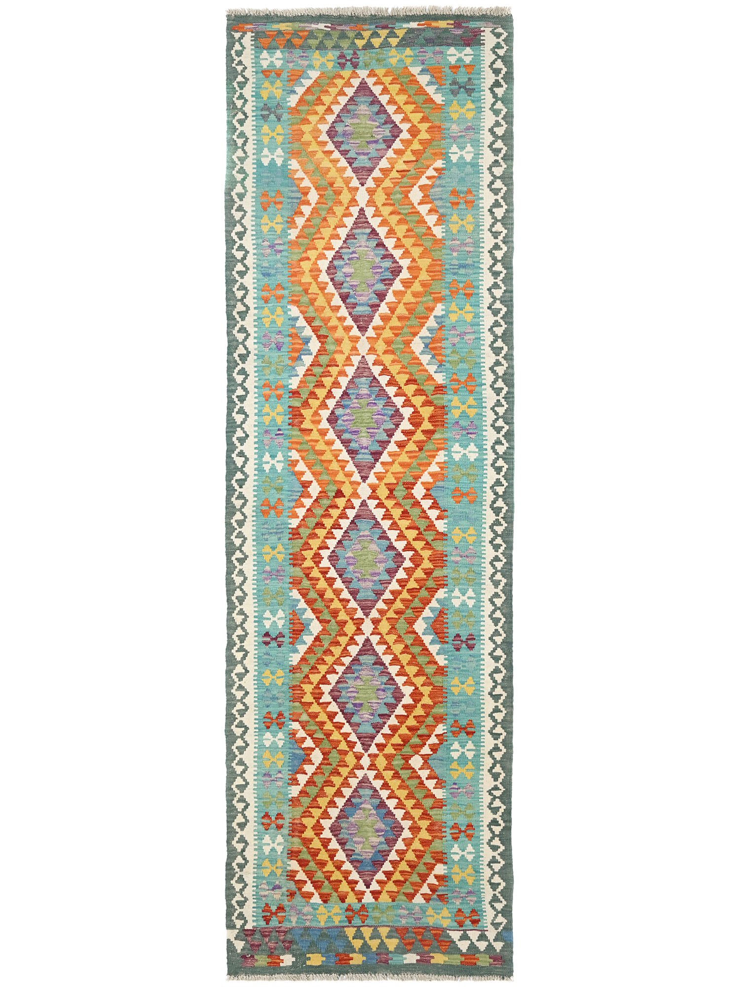 Kelim Afghan Old style Matta 89x298