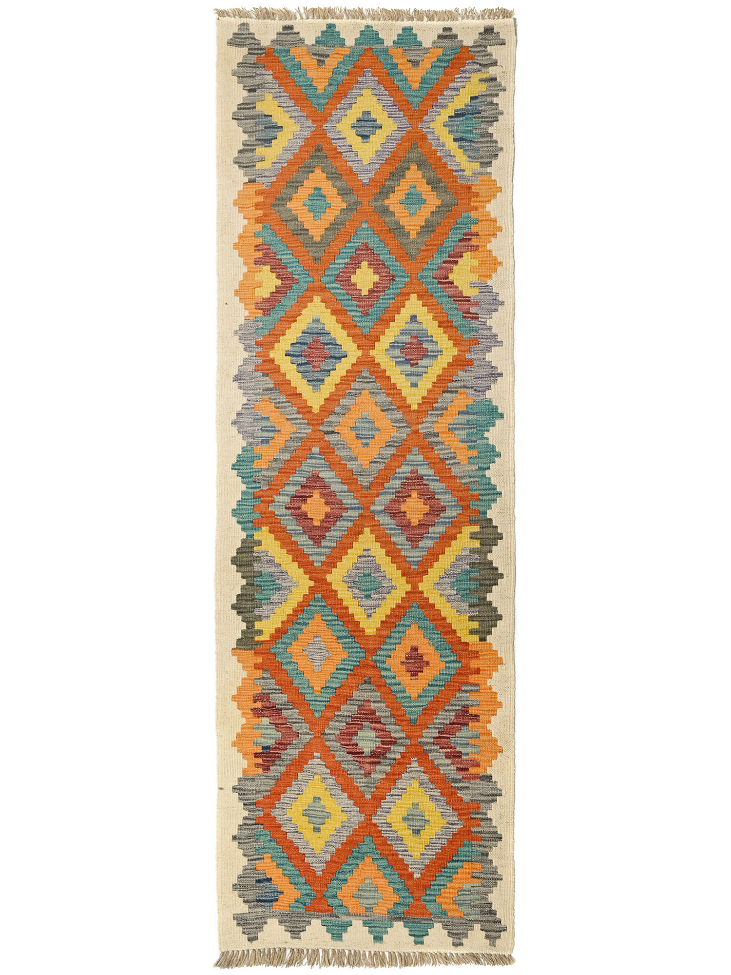 Kelim Afghan Old style Matta 64x202