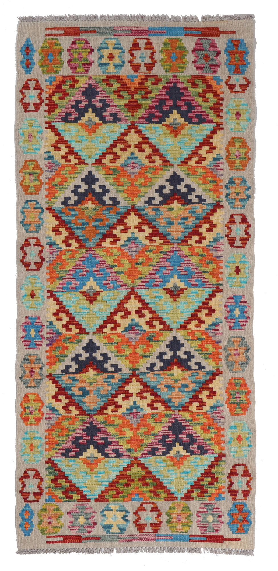 Kelim Afghan Old style Matta 86x195