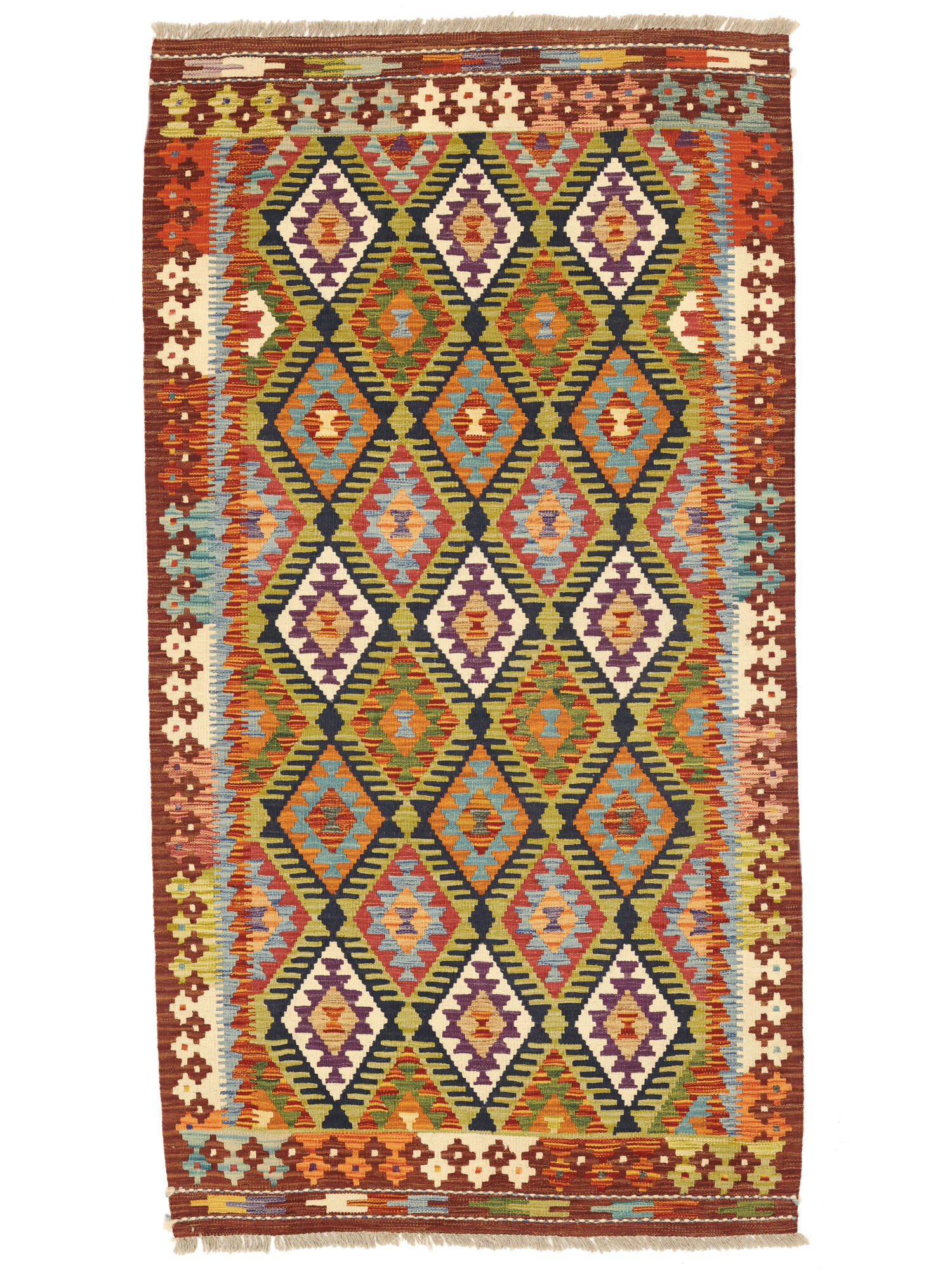 Kelim Afghan Old style Matta 104x193